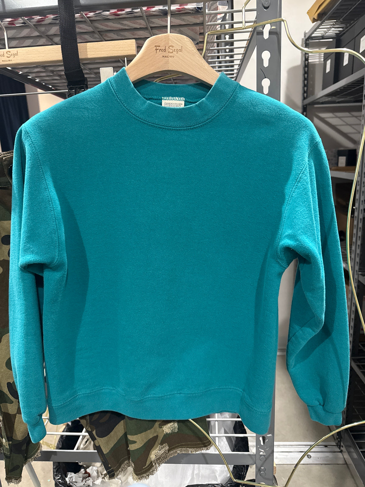 Y2K Teal Crewneck