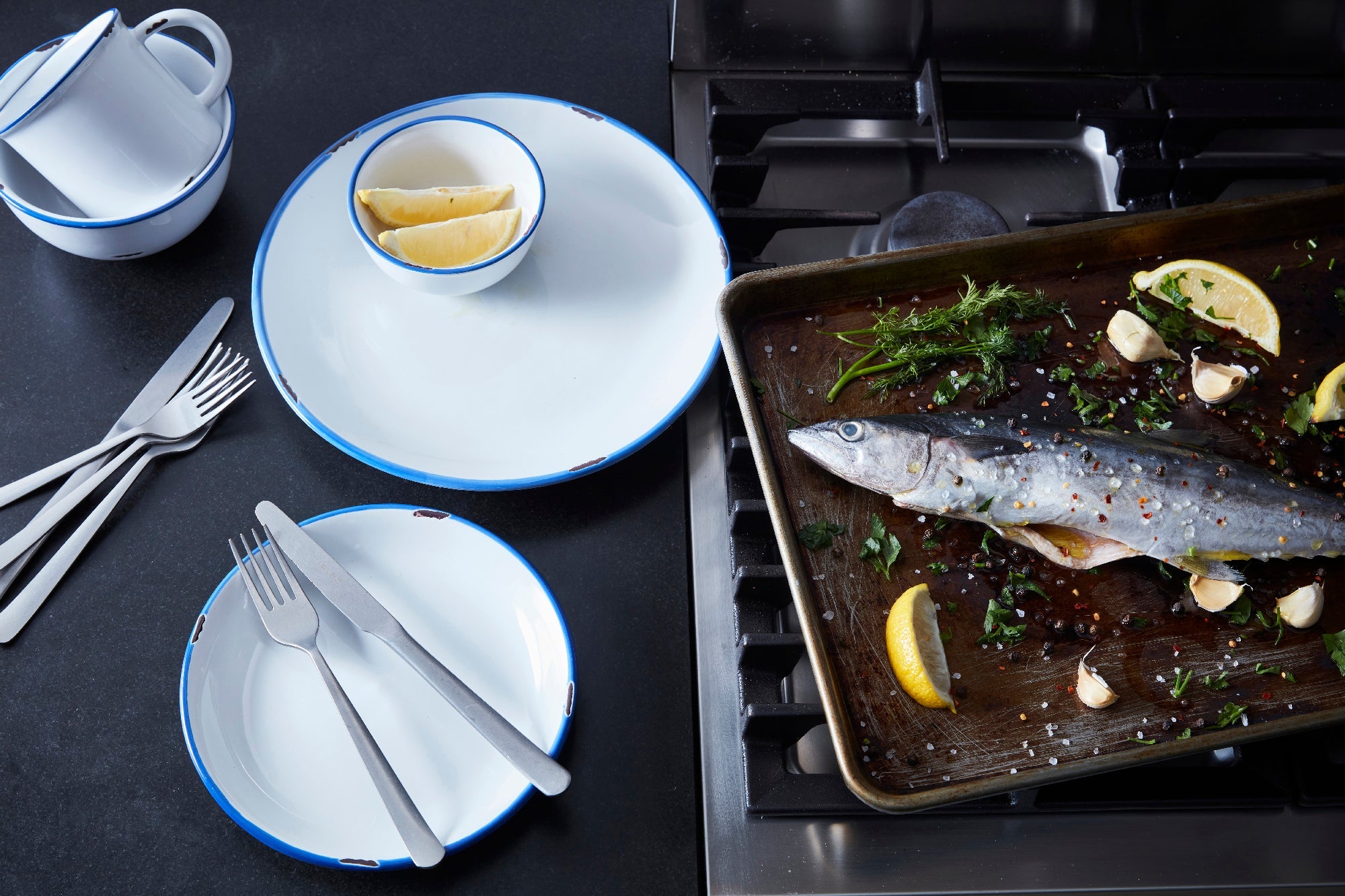 Tinware Mug in White - Set of 4