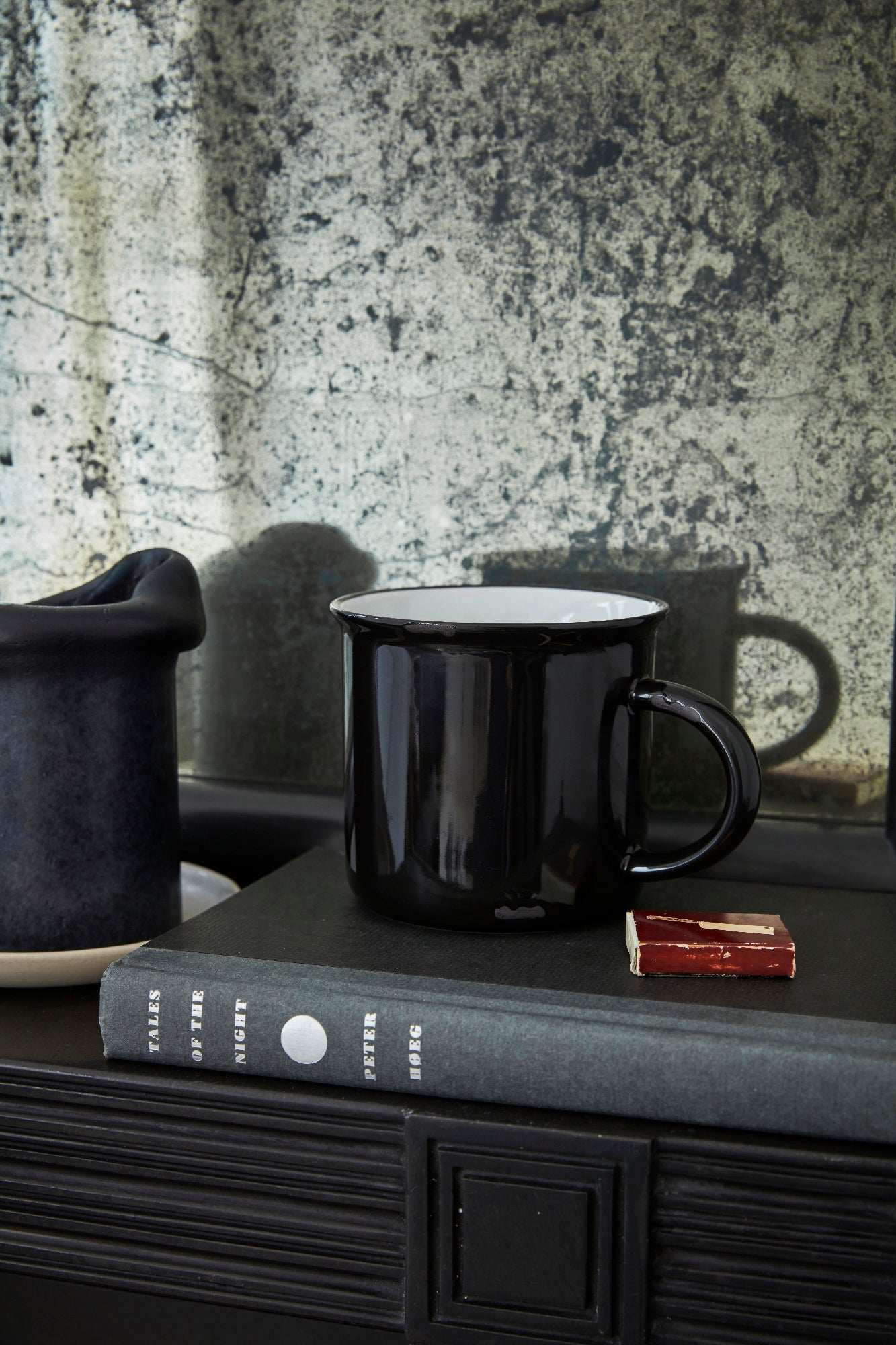 Tinware Mug in Black - Set of 4