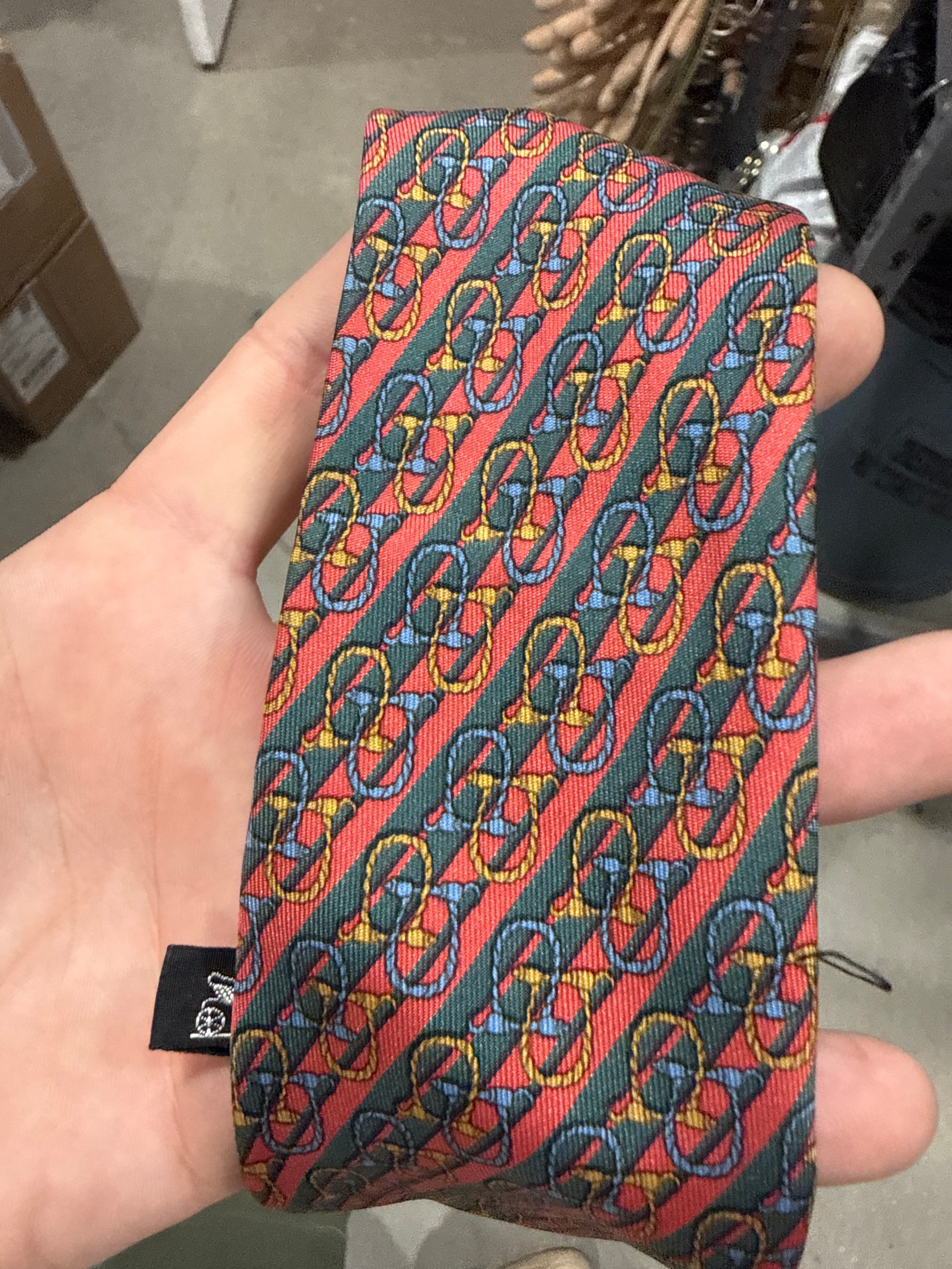 1990’s Hermes Red/Green Stripe Tie
