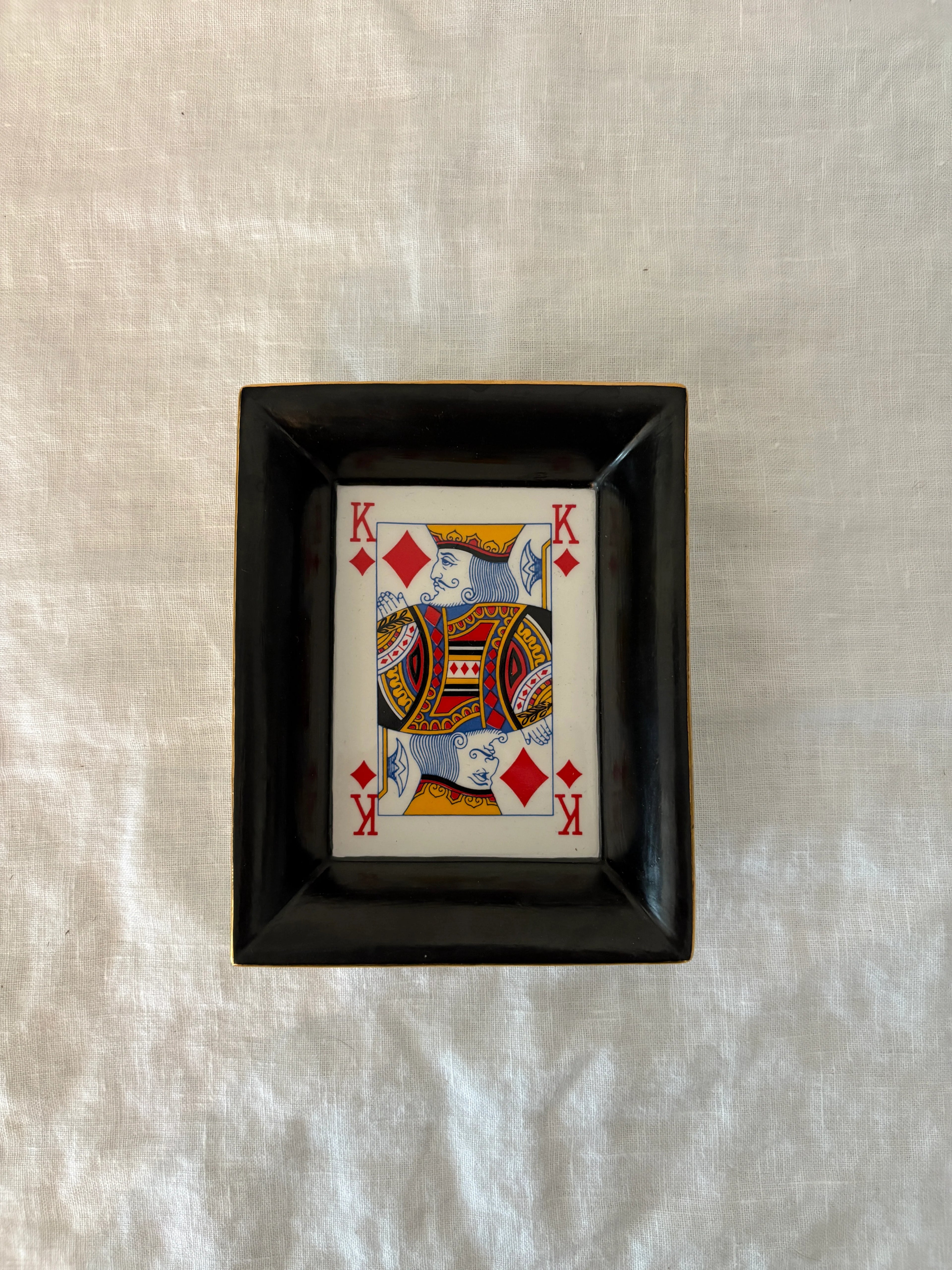 GUCCI 1980’s King of Diamonds Ceramic Trinket Dish