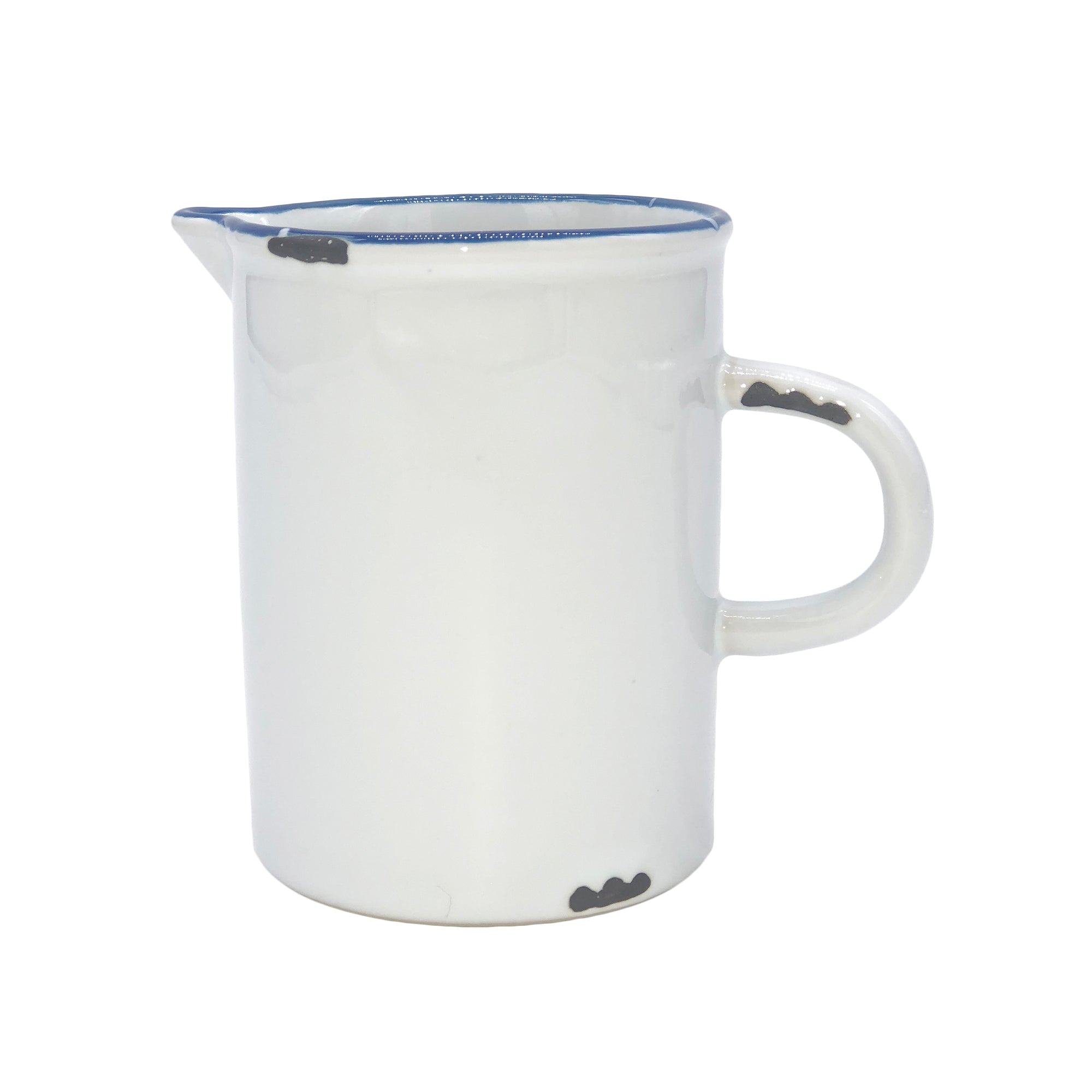 Tinware 7-Piece Prep Set- White w/ Blue Rim