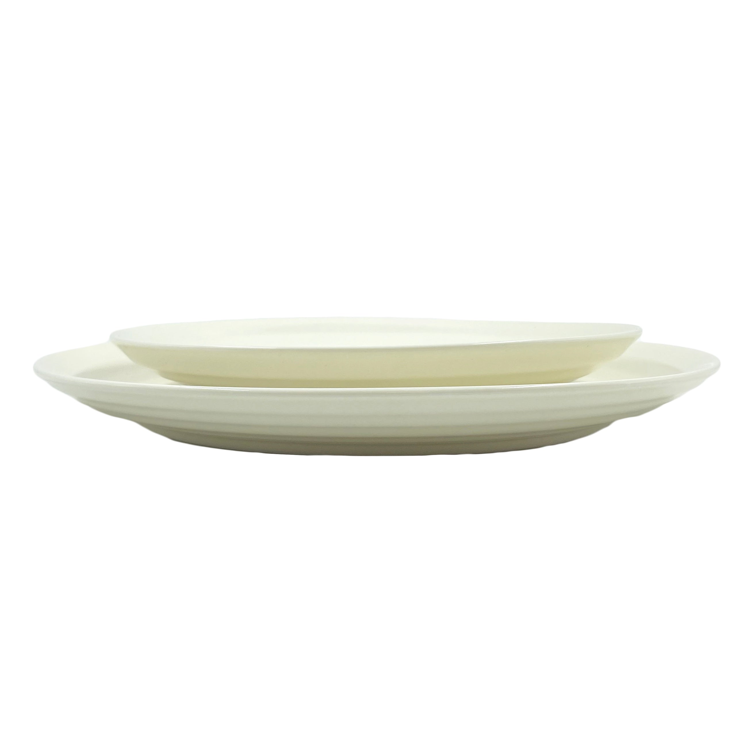 Daniel Smith Ivory Porcelain 4 Piece Dinnerware Set, Service For 1
