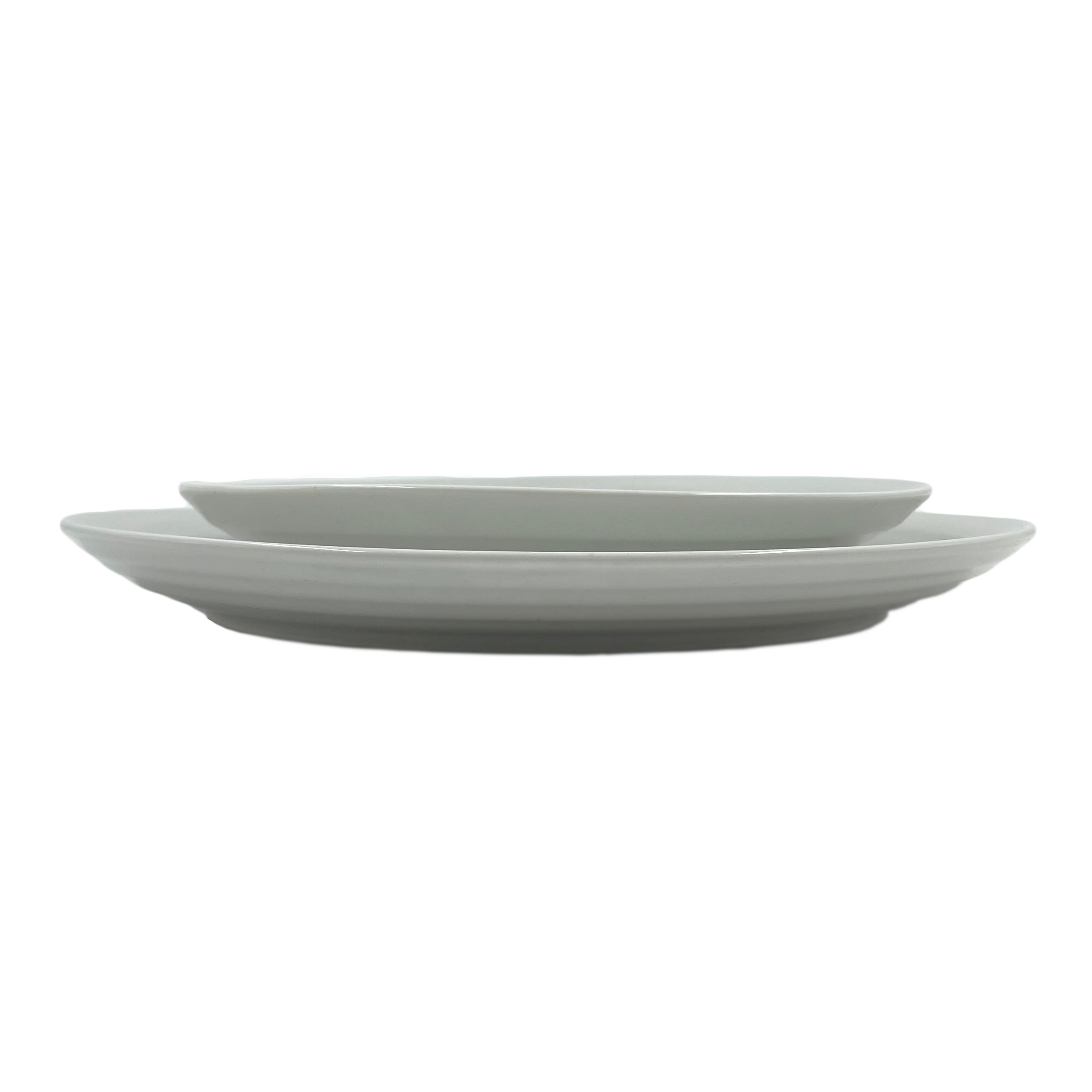 Daniel Smith Smoke Porcelain 4 Piece Dinnerware Set, Service For 1
