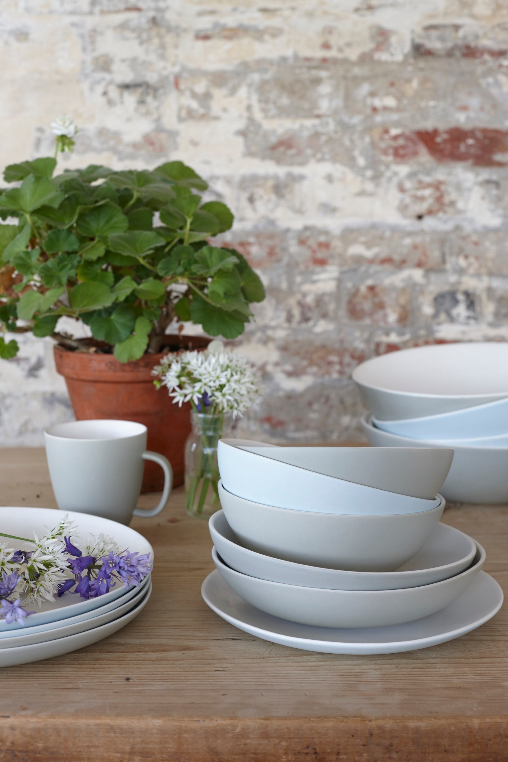 Procida 4-piece place setting - Grey