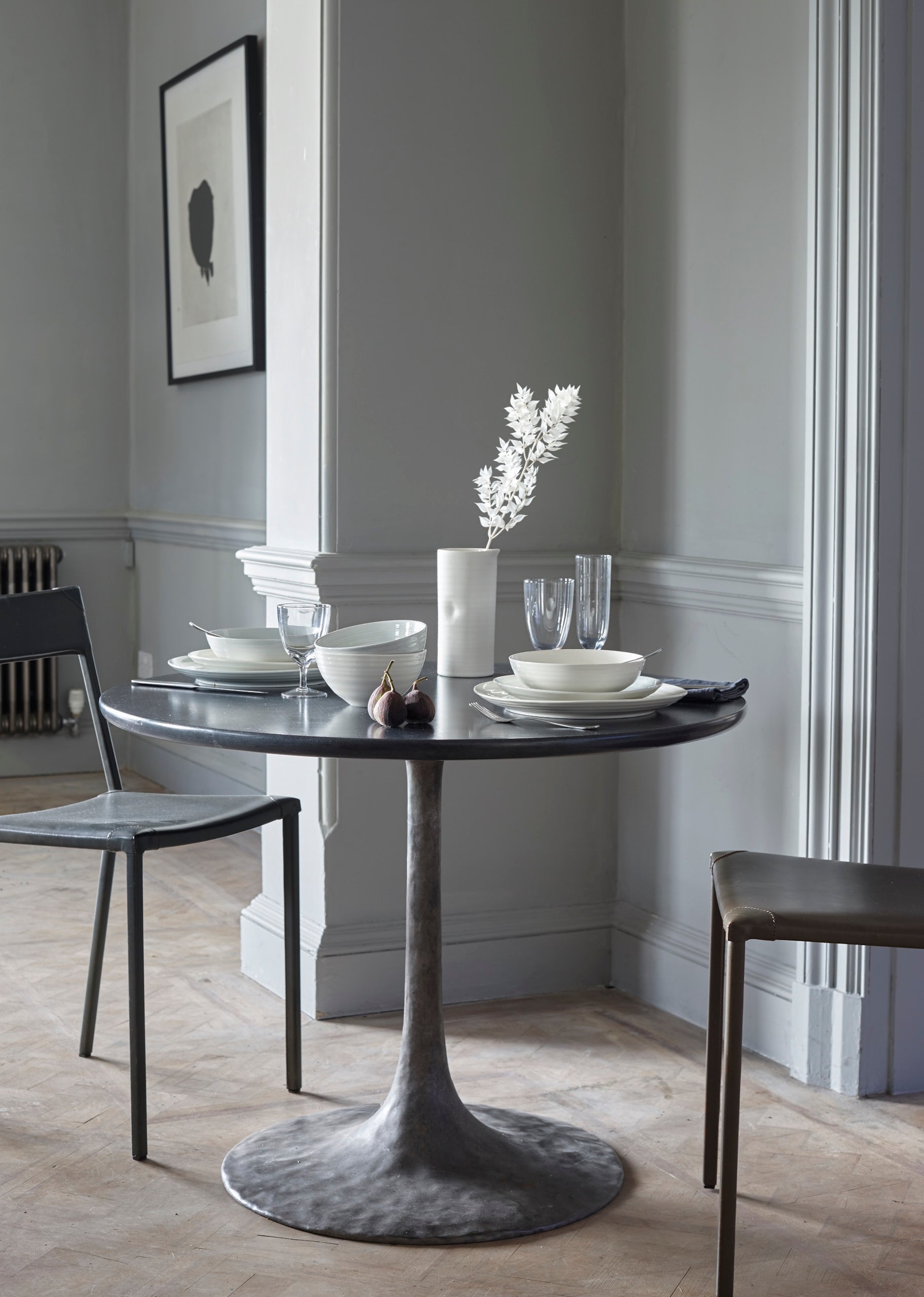Daniel Smith Ivory Porcelain 4 Piece Dinnerware Set, Service For 1