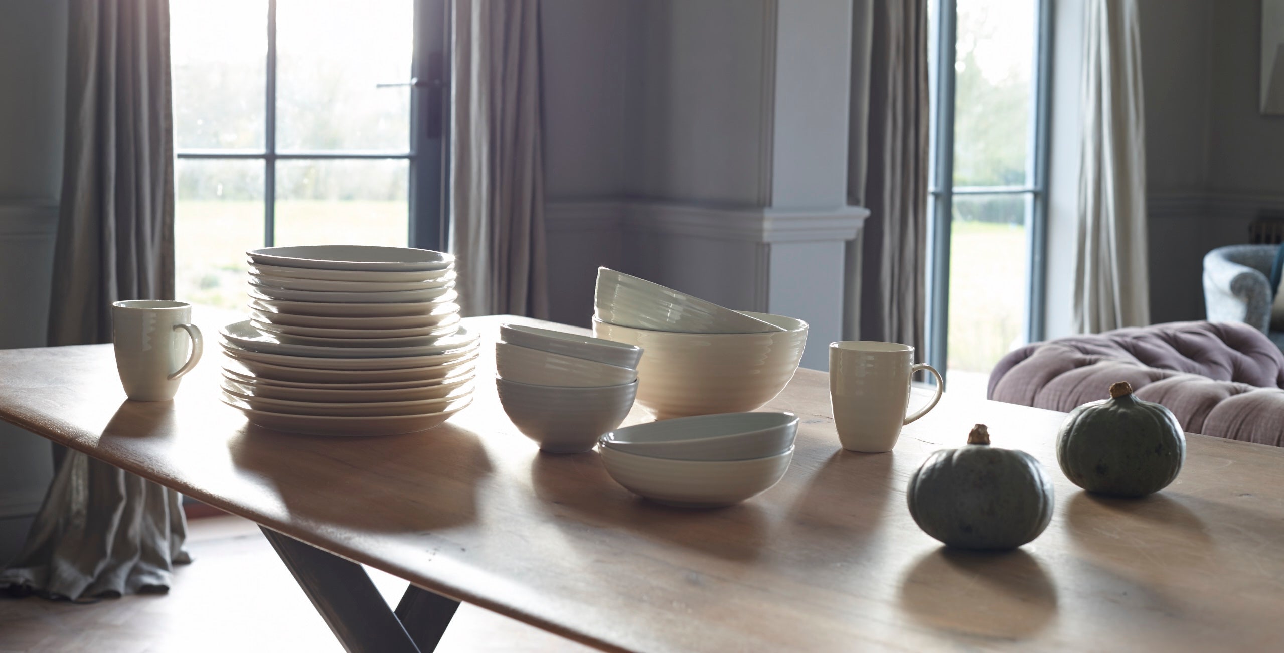 Daniel Smith Pasta Bowl - Set of 4 - Smoke