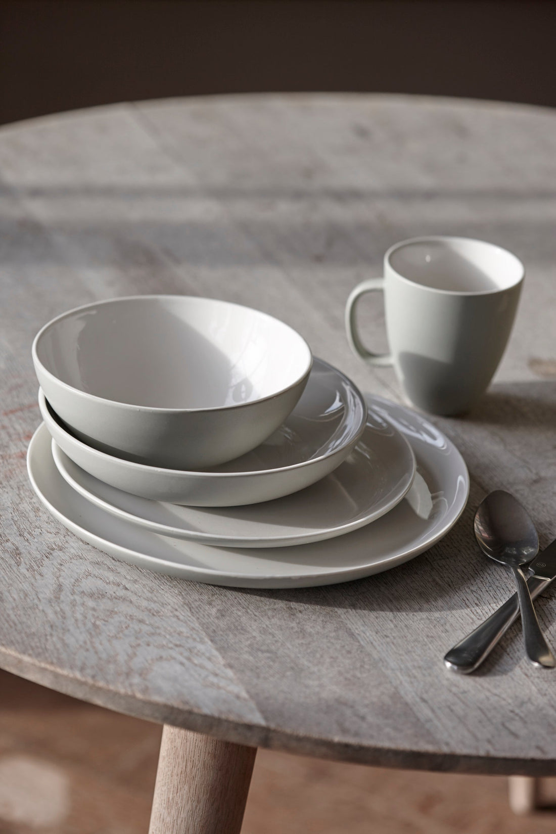 Procida 4-piece place setting - Grey