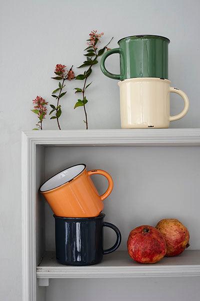 Tinware Espresso Mug in White - Set of 4