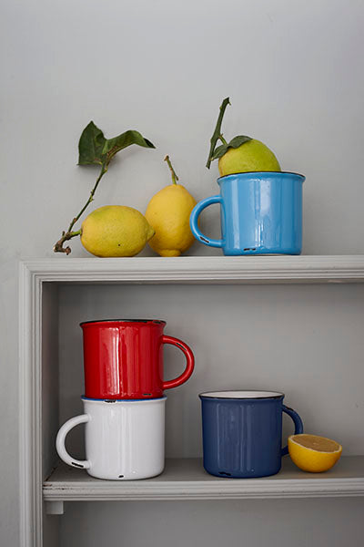 Tinware Mug in Green - Set of 4