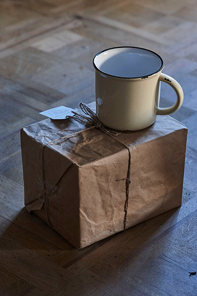 Tinware Mug in Cream - Set of 4