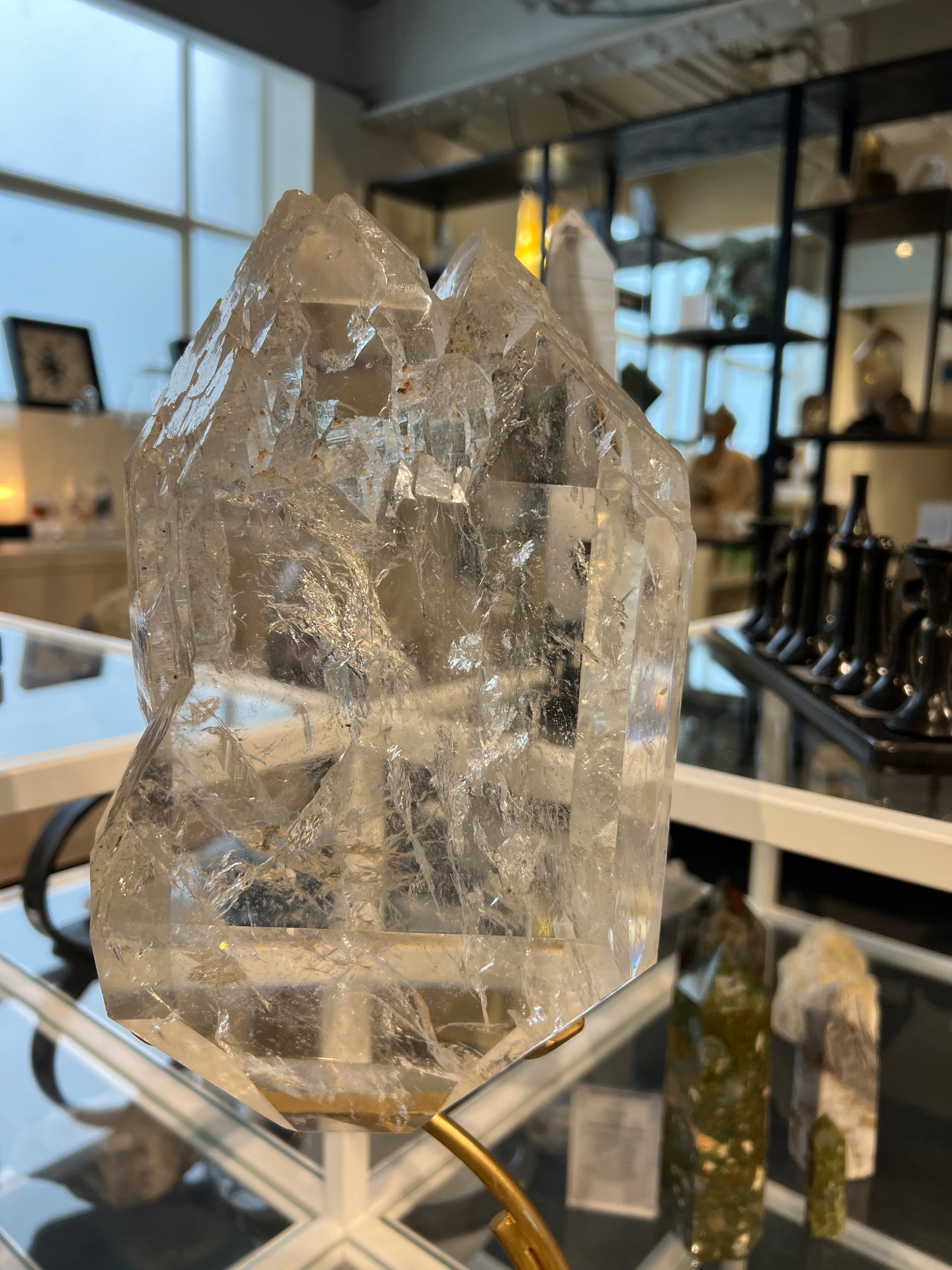 Clear Quartz Cathedral on Stand