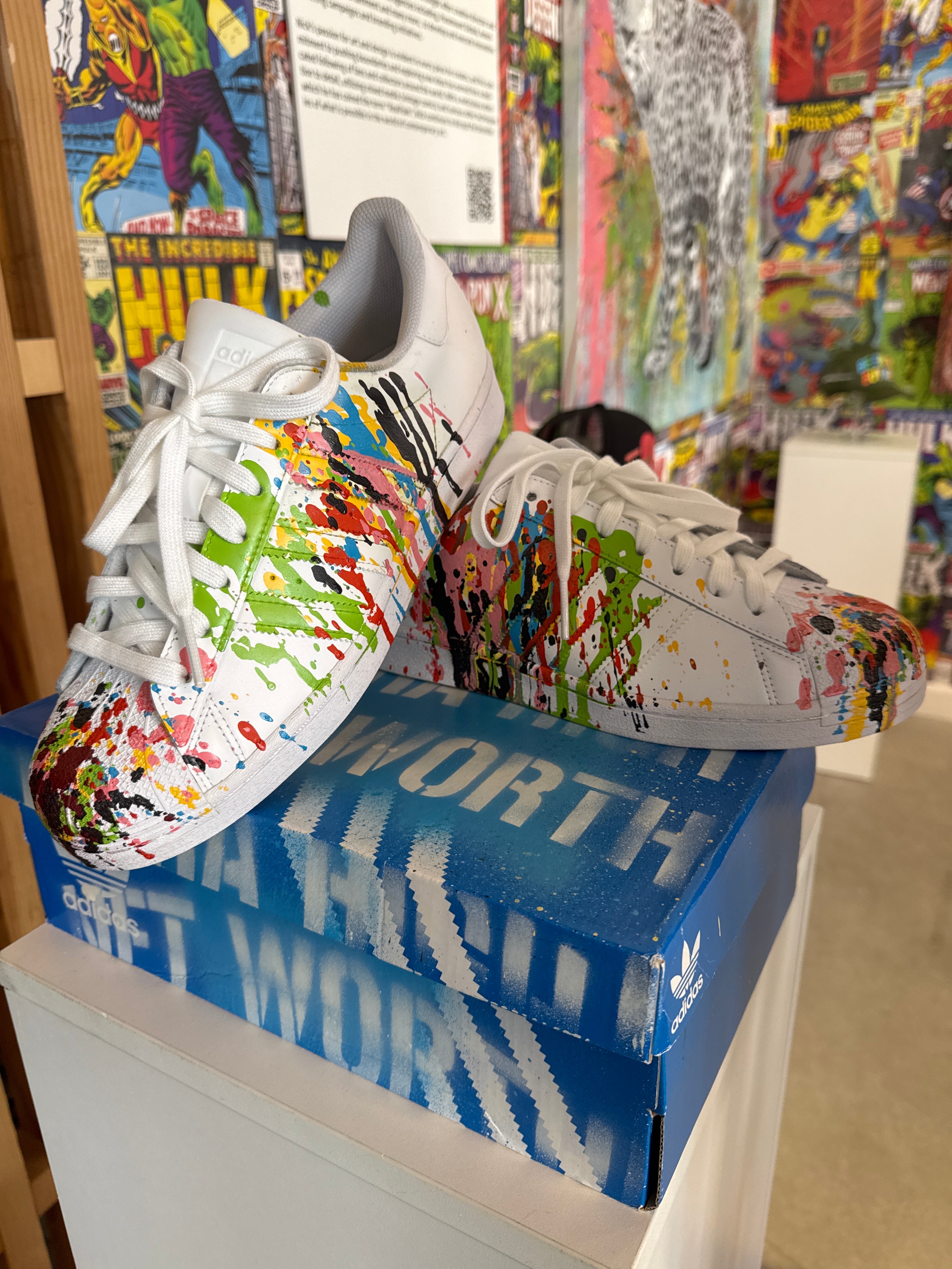 DRIP HAND PAINTED ADDIDAS SHOES