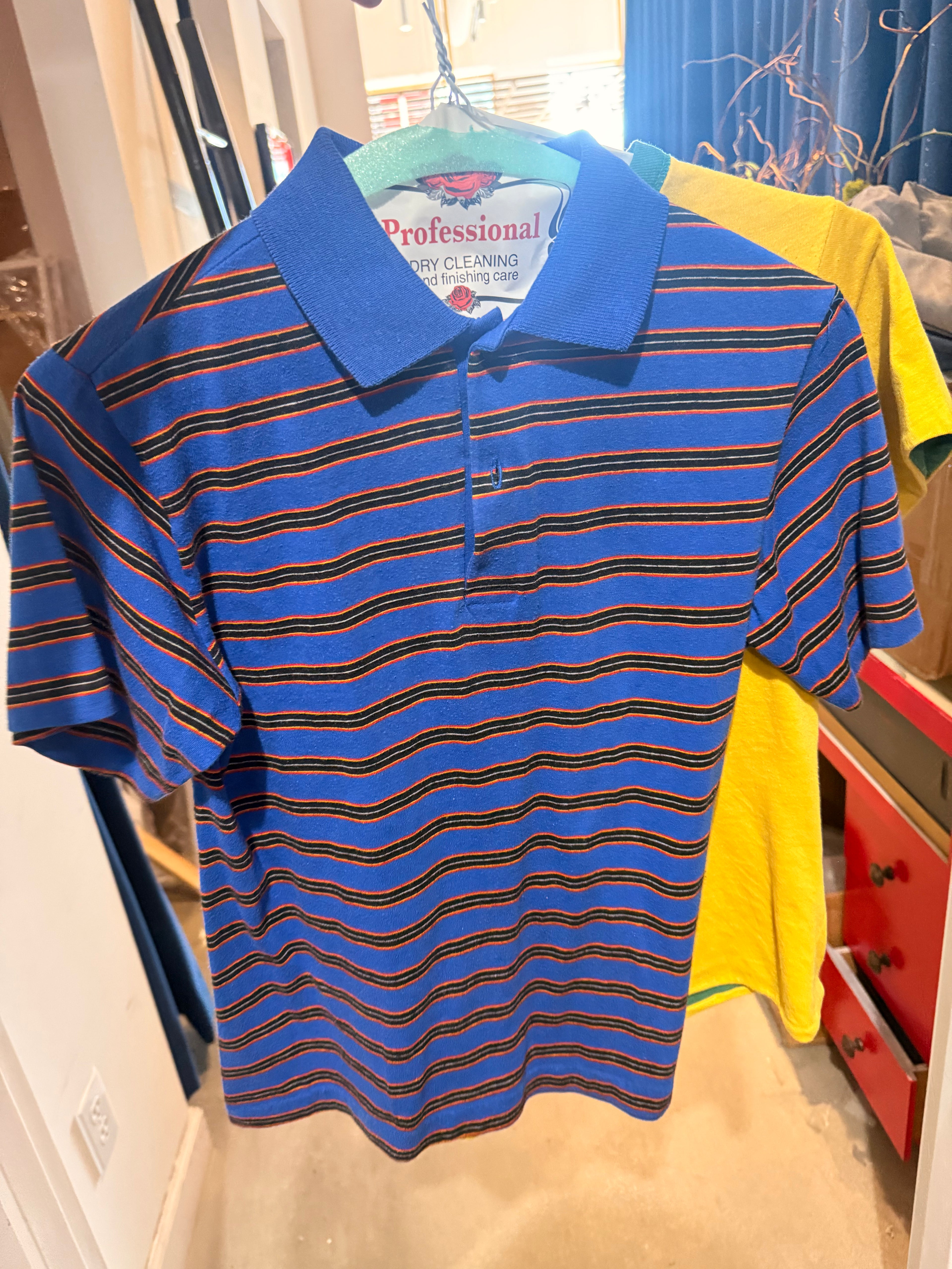 Vintage Campus Blue Striped Polo