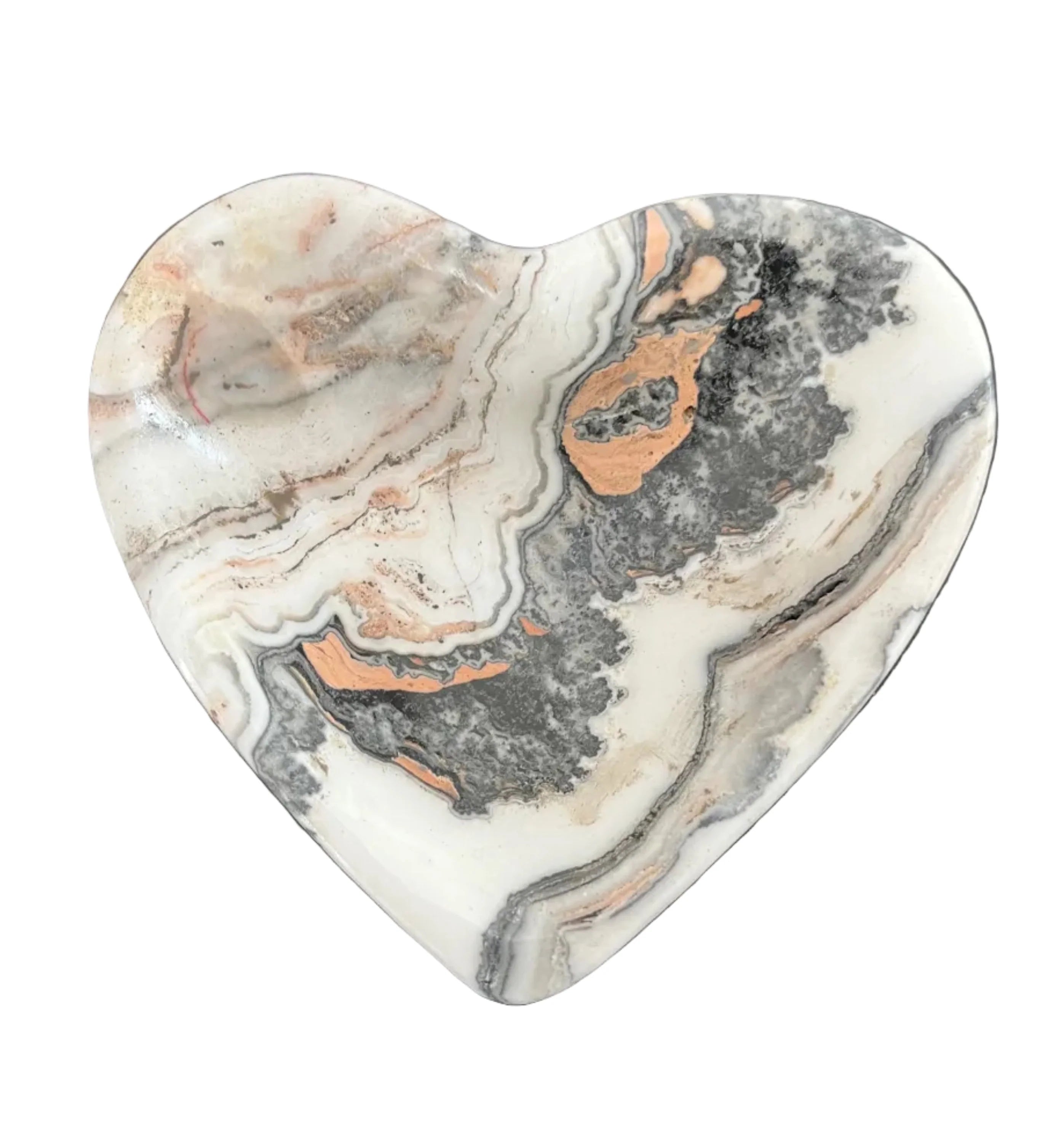 Zebra Calcite Heart Bowl