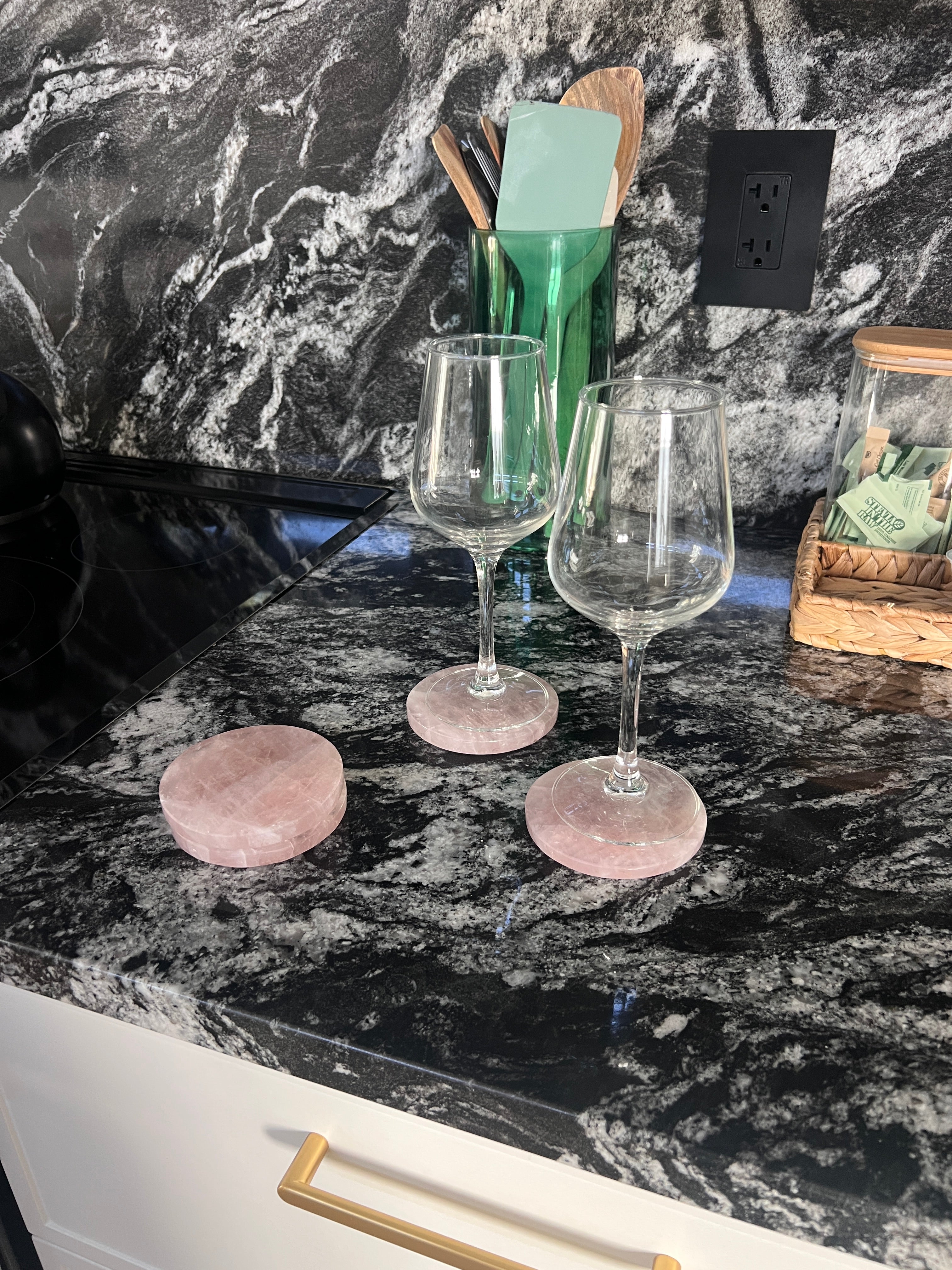 Rose Quartz Coasters - Set of 4