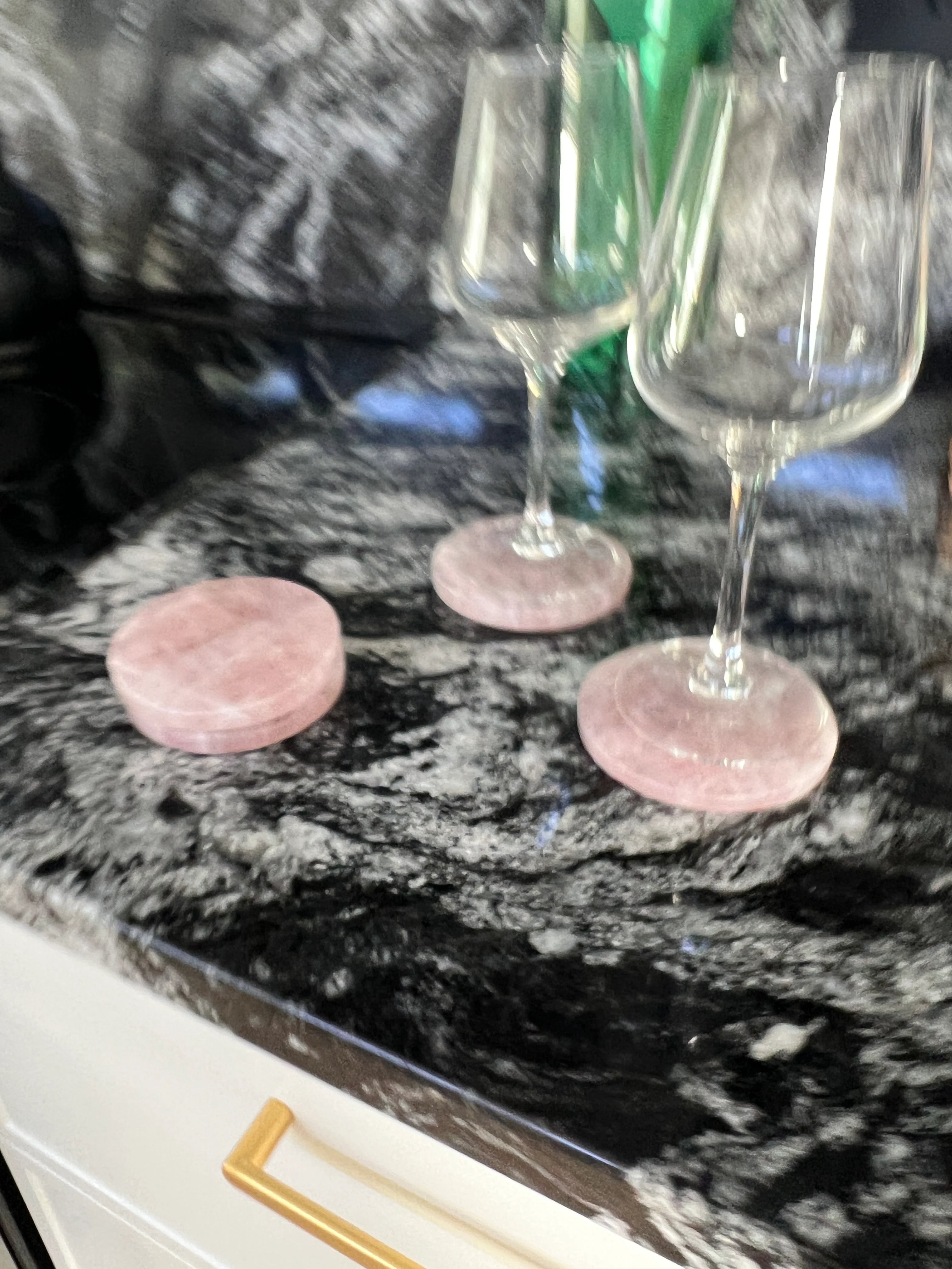 Rose Quartz Coasters - Set of 4