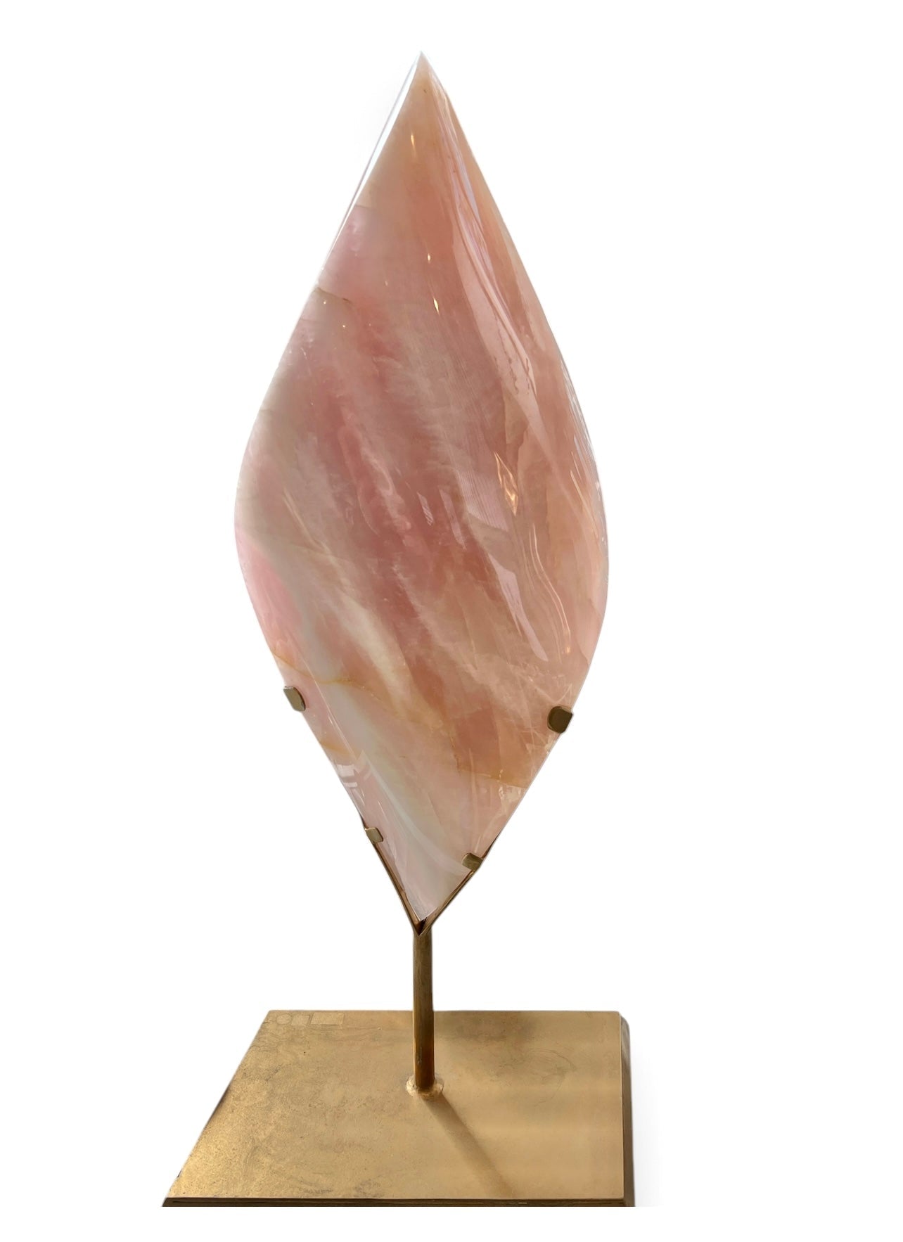 Double Pointed Rose Quartz Flame