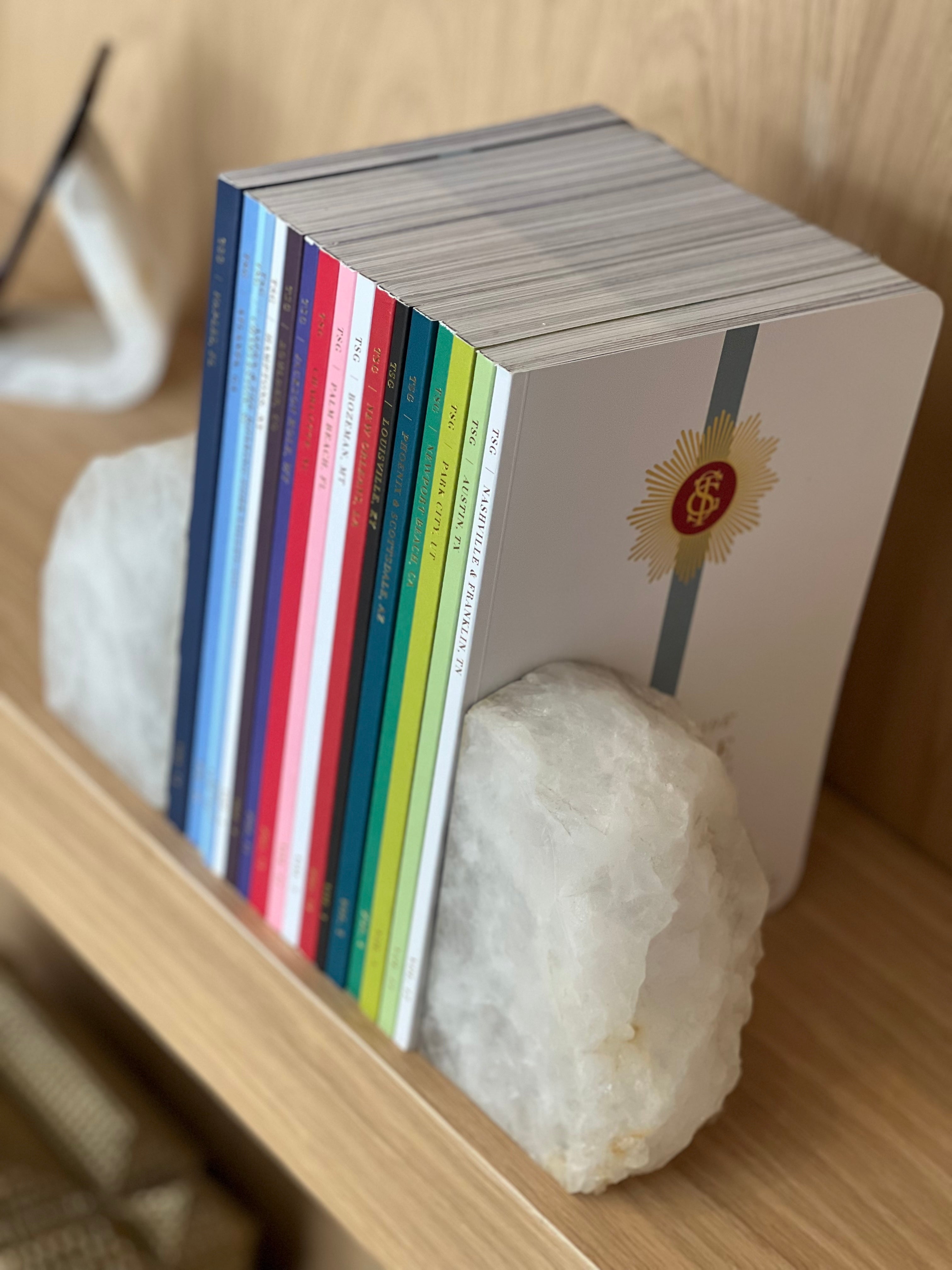 Clear Quartz Bookends