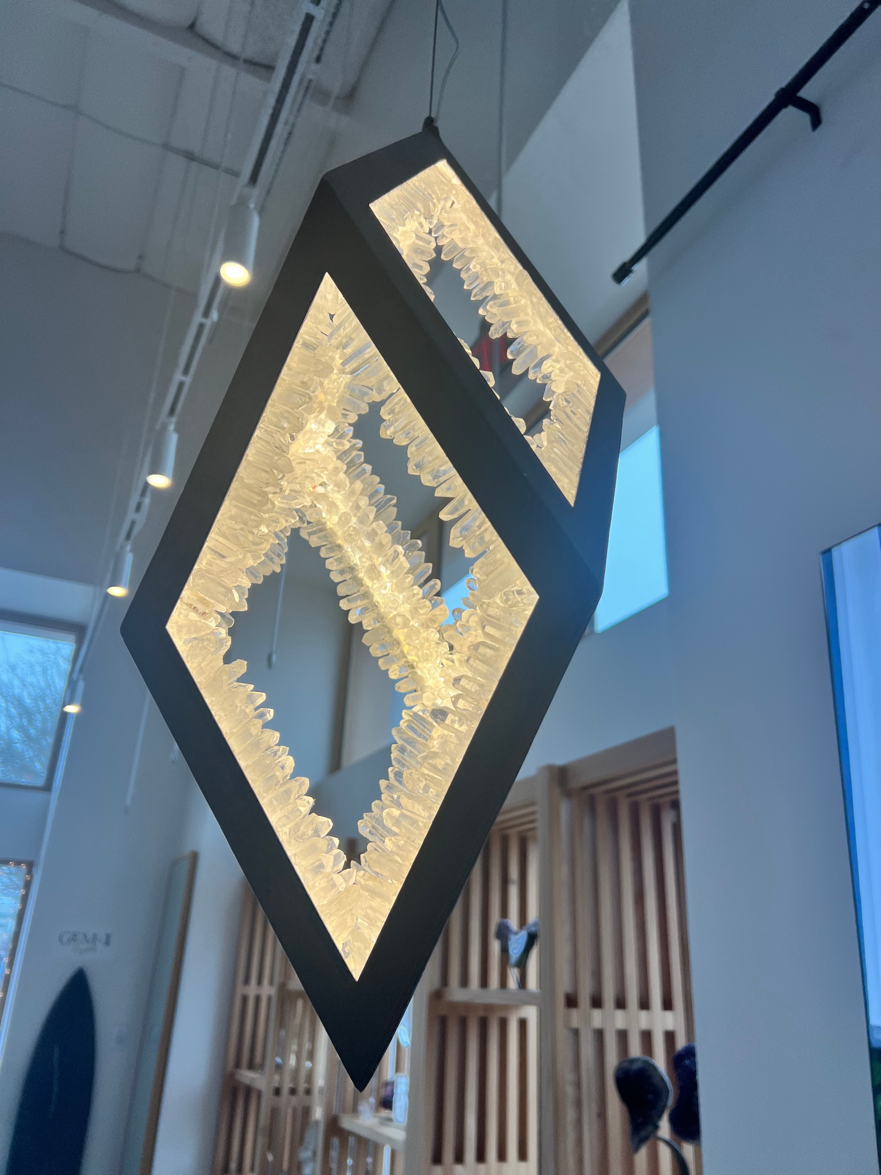 Artisan Clear Quartz Pendant Lamp