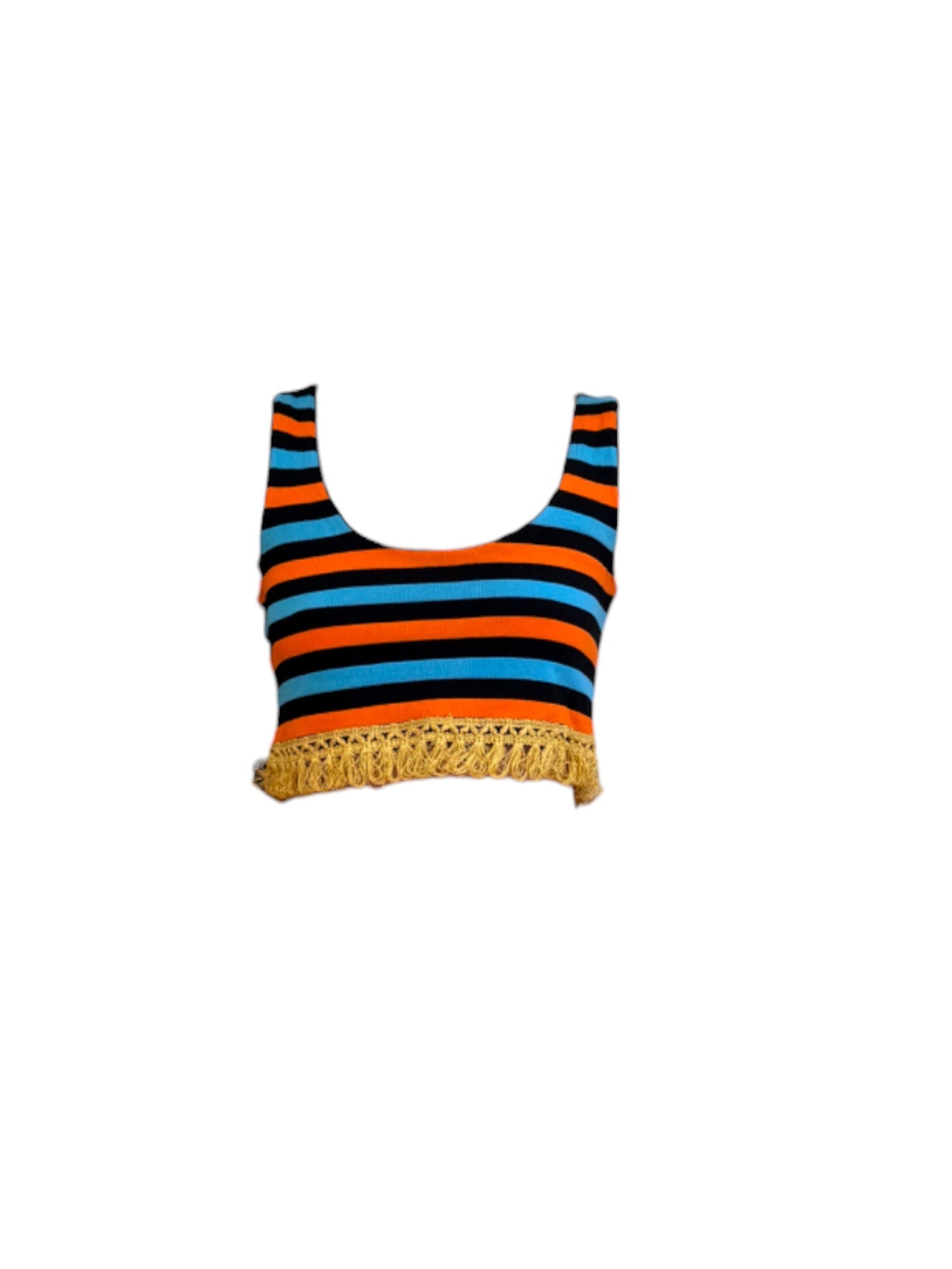Moschino Striped Cropped Tank Top