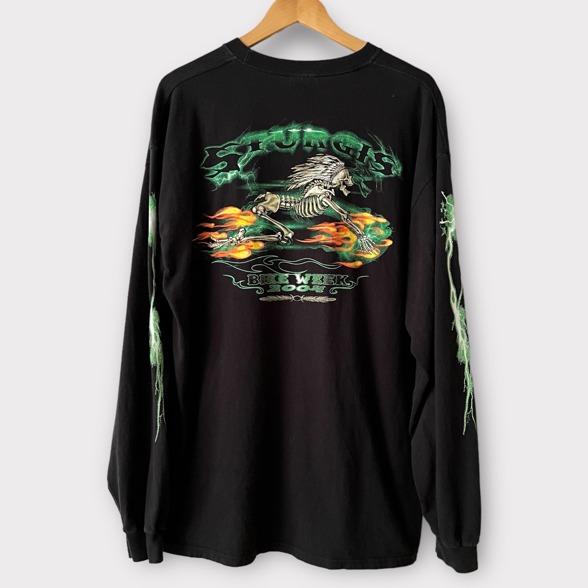 2004 Sturgis Bike Week Vintage Long Sleeve Motorcycle Tee Shirt
