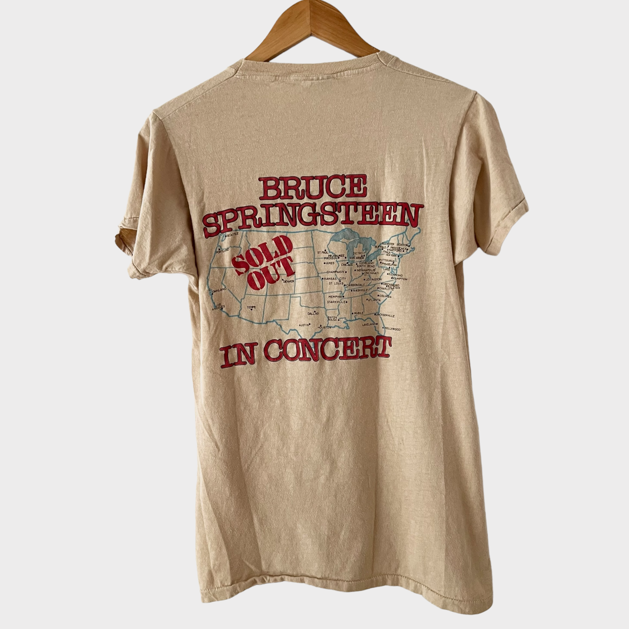 1980 Bruce Springsteen Vintage Tour Tee Shirt
