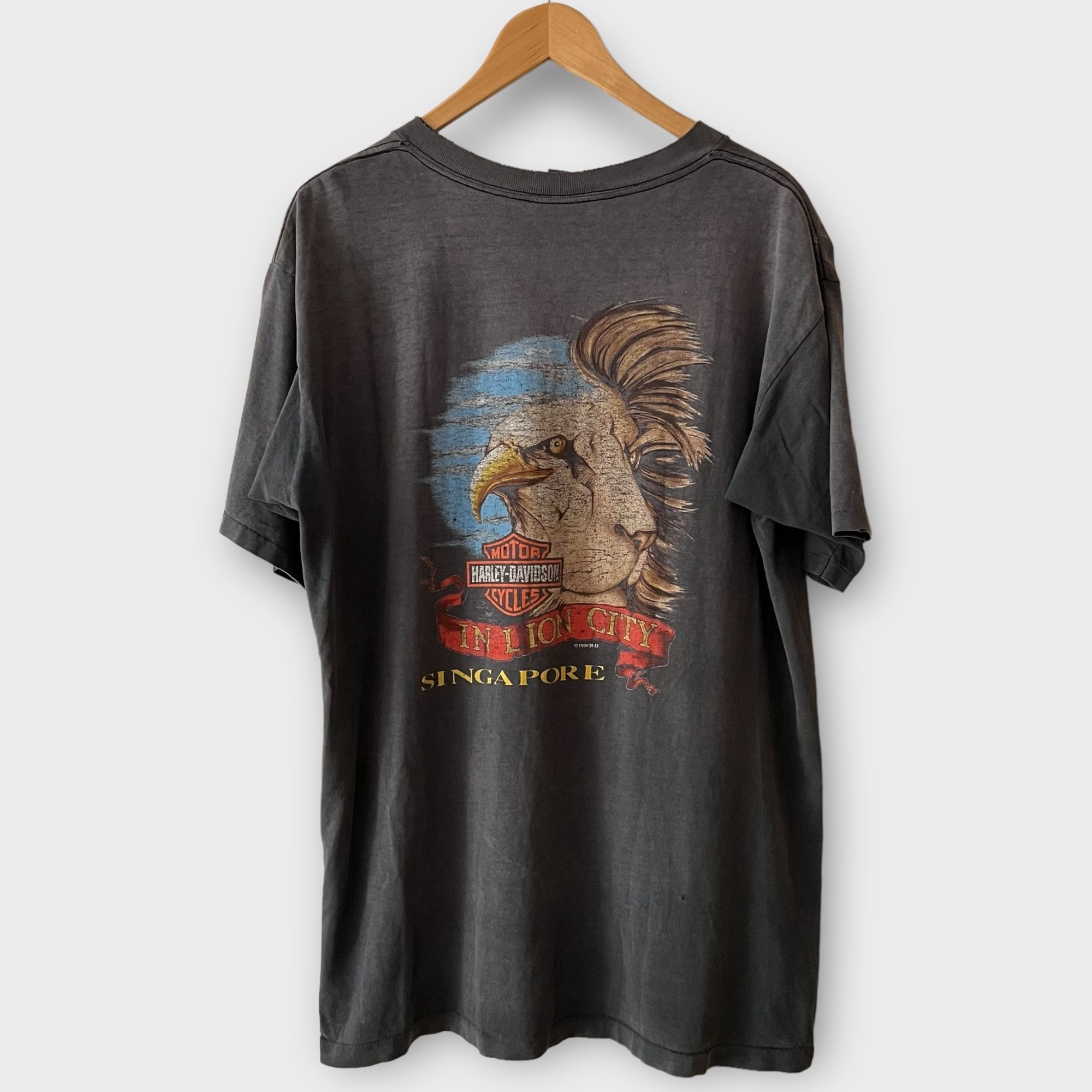1996 Harley Davidson Motorcycle Singapore Vintage Tee Shirt