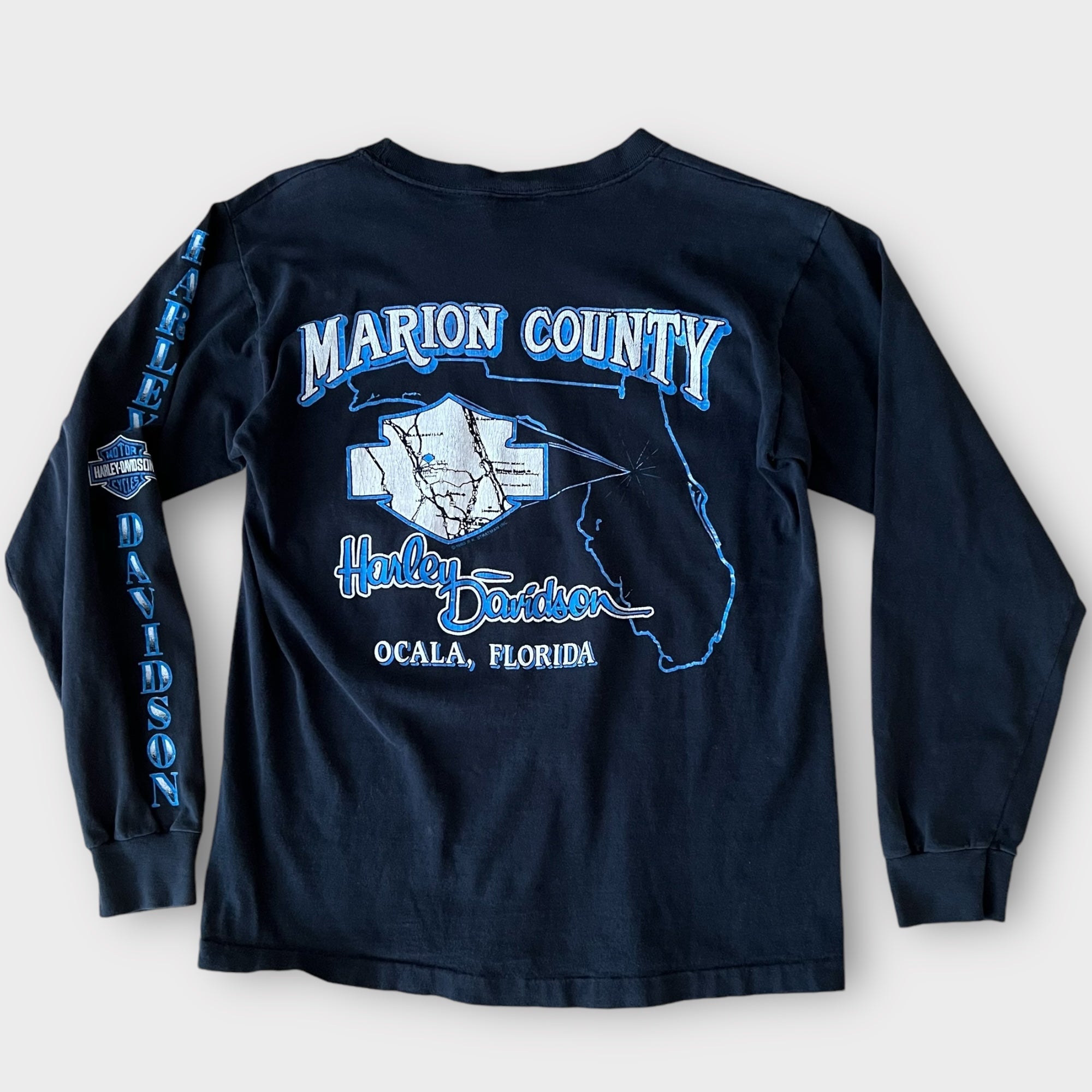1993 Harley Davidson Motorcycle Vintage Long Sleeve Tee Shirt