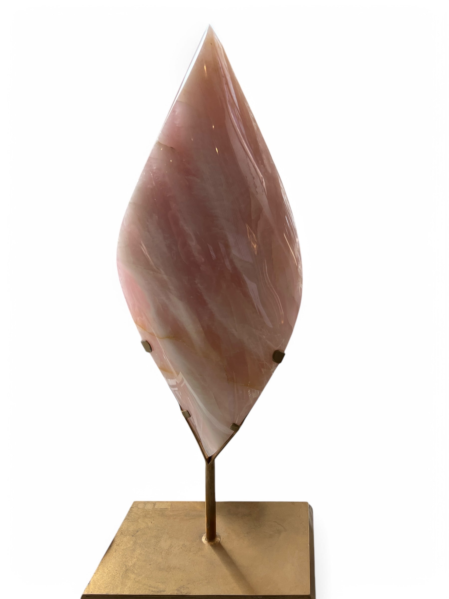 Double Pointed Rose Quartz Flame