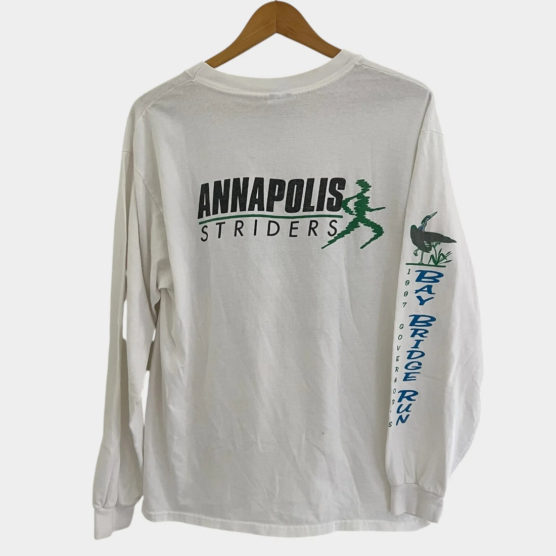 1997 Bay Bridge Run Marathon San Francisco Vintage Long Sleeve Tee Shirt