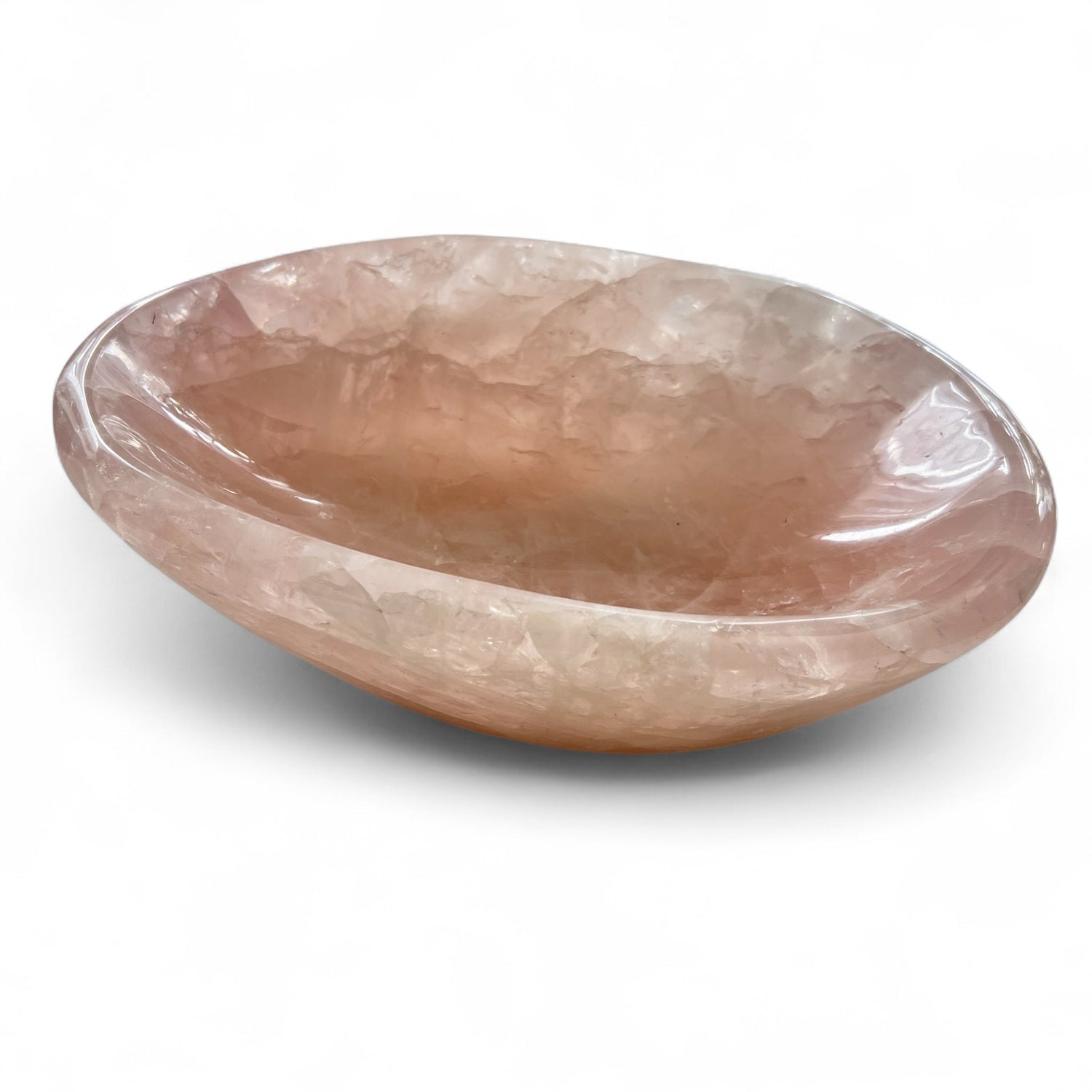 Madagascar Rose Quartz Hand-Carved Bowl