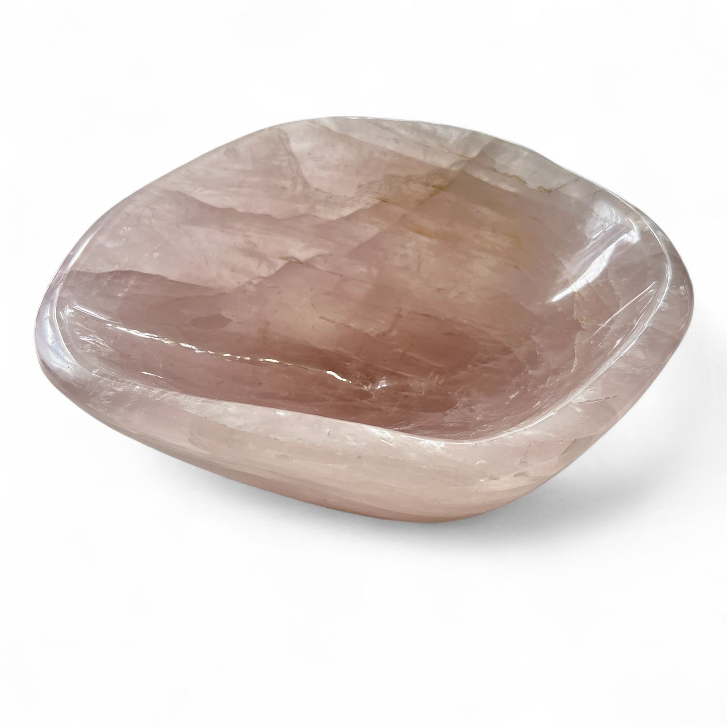Hand Carved Rose Quartz Bowl
