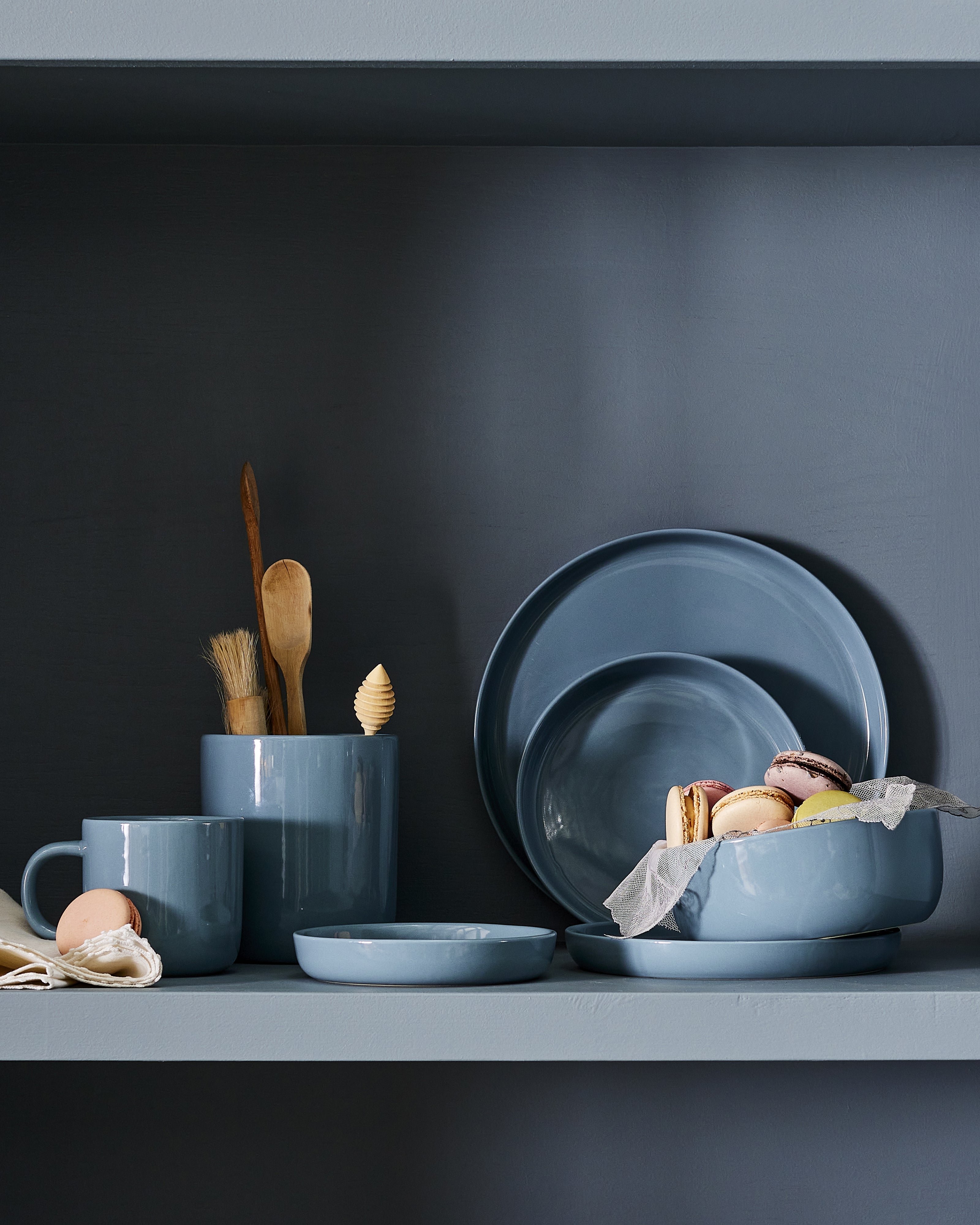 Reims Atlantic Stoneware 4 Piece Dinnerware Set, Service For 1