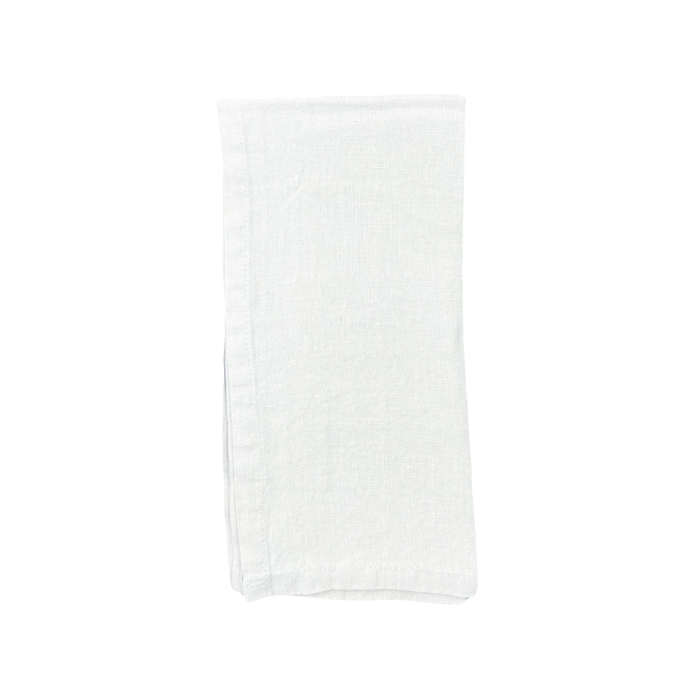 Stone Washed White Linen Napkin - Set of 4