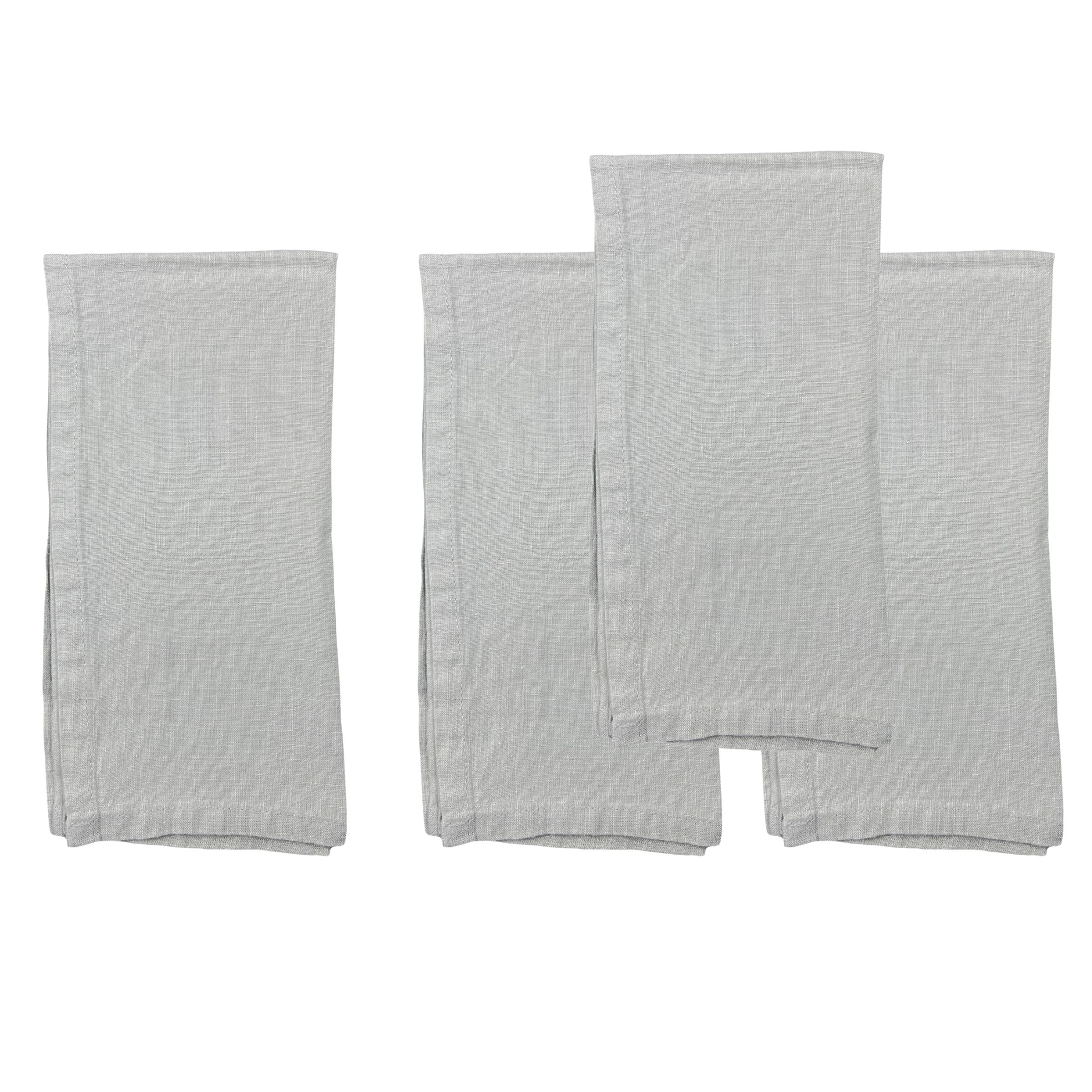 Stone Washed Stone Linen Napkin - Set of 4