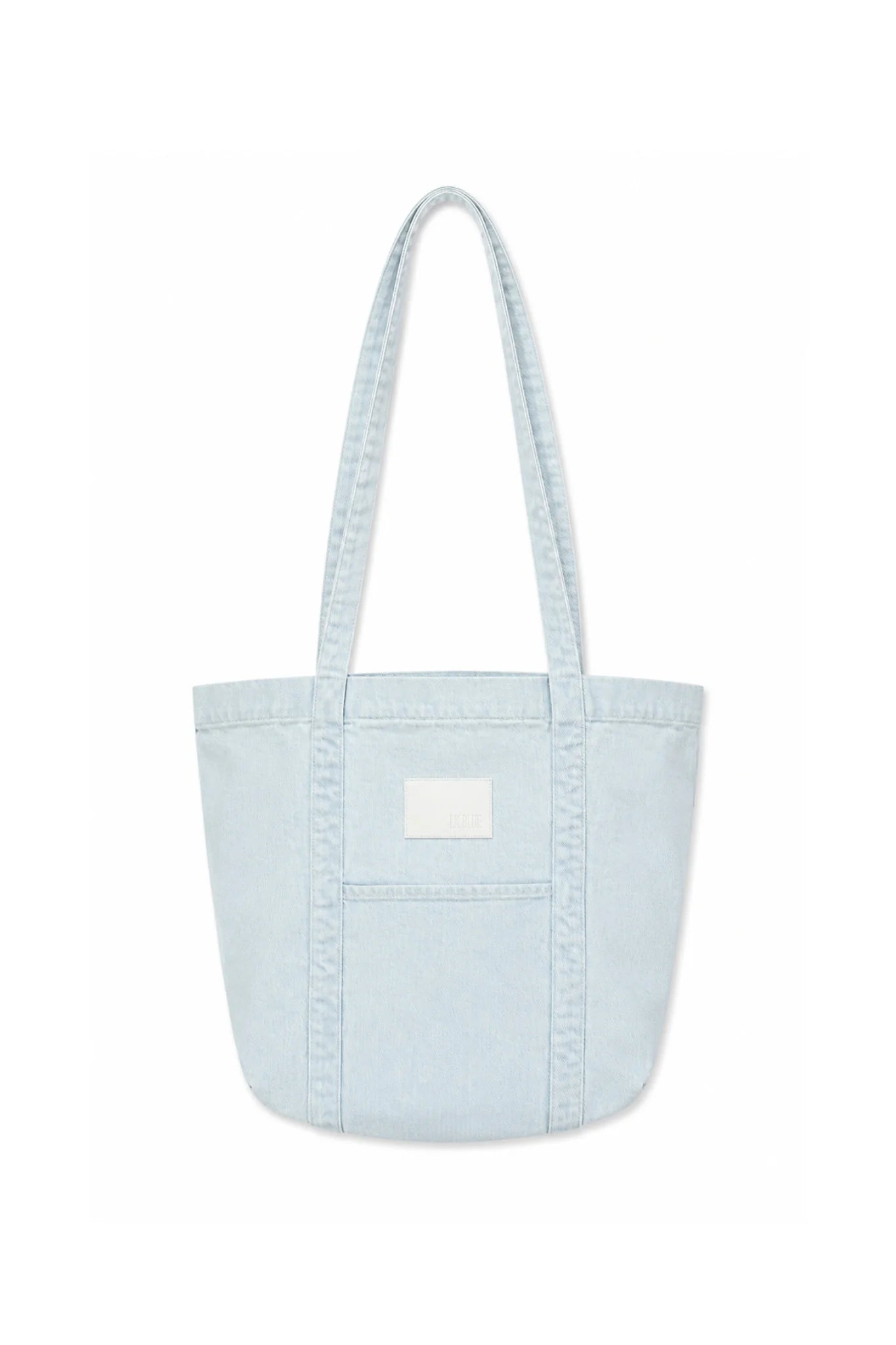 LK Pocketed Denim Tote Bag