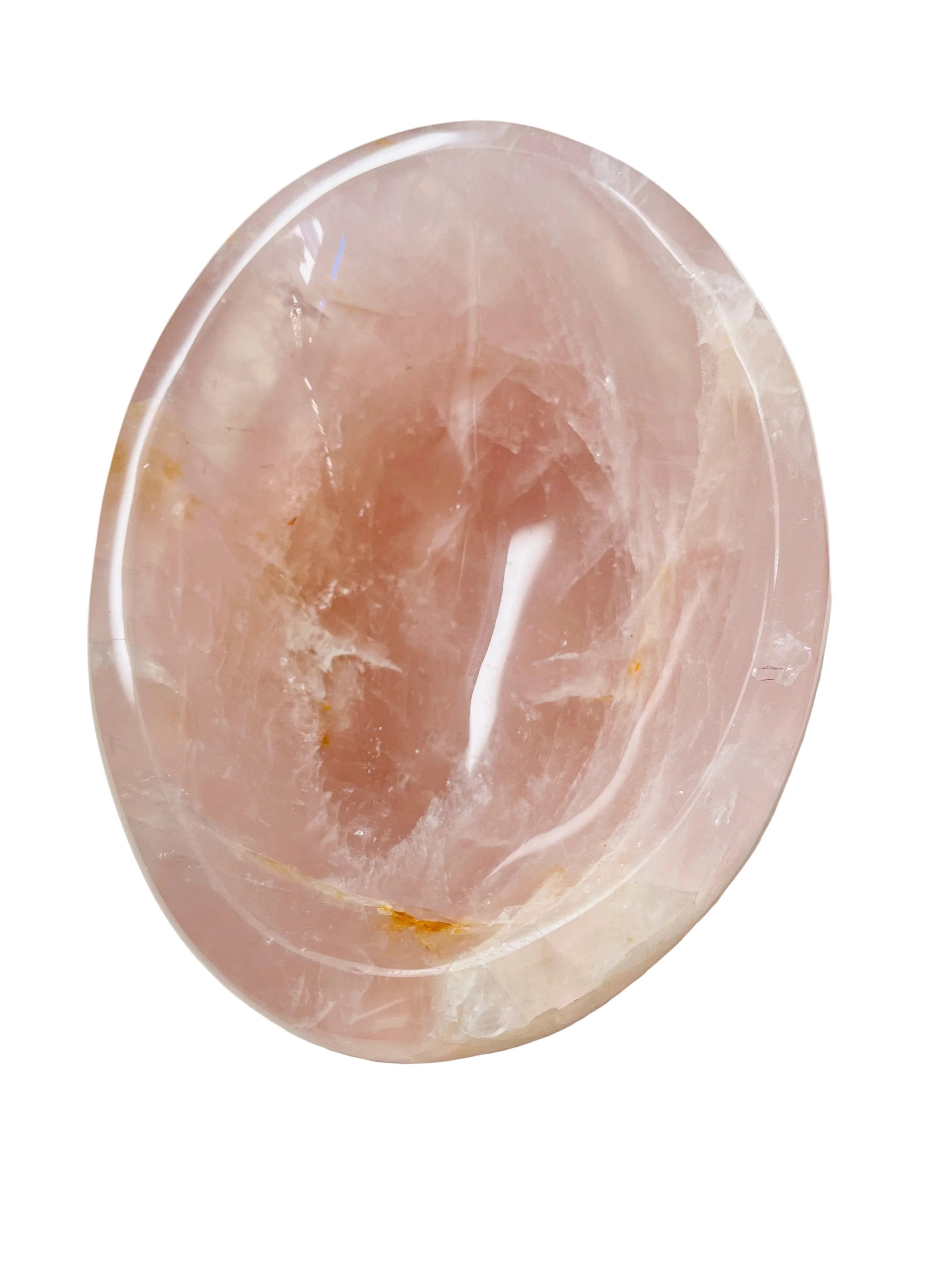 Hand Carved Rose Quartz Bowl