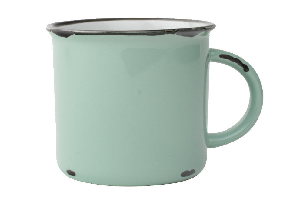 Tinware Mug in Pea Green - Set of 4