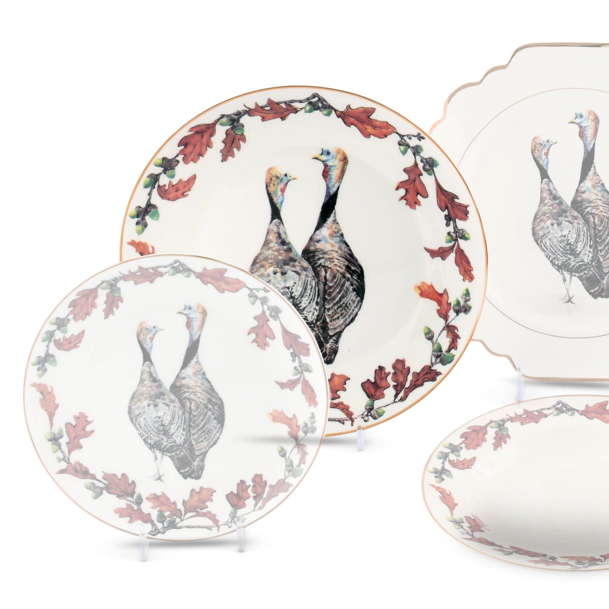 Norwood Narragansett Turkey Bone China Round Dinner Plate