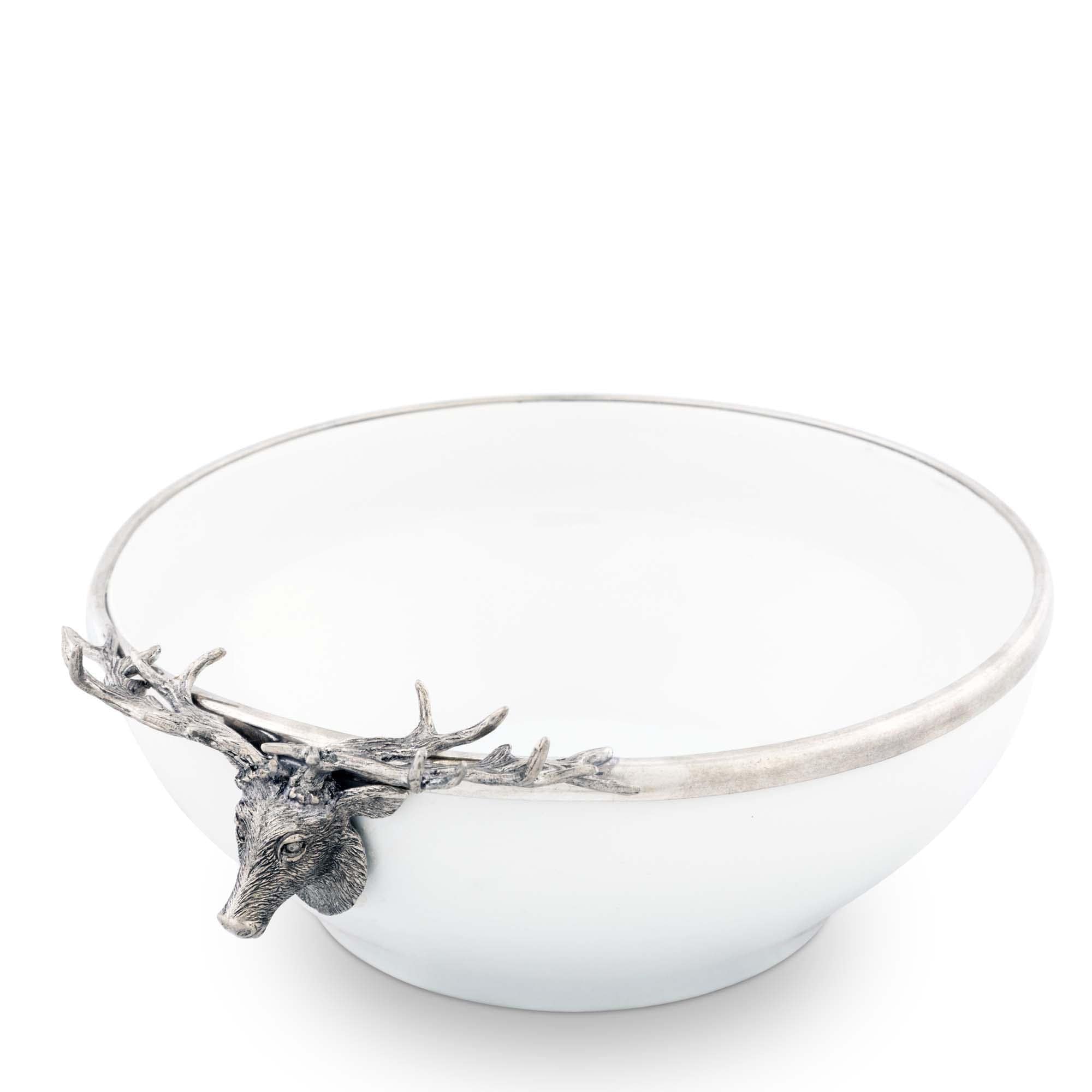 Elk Head Stoneware Bowl Larger