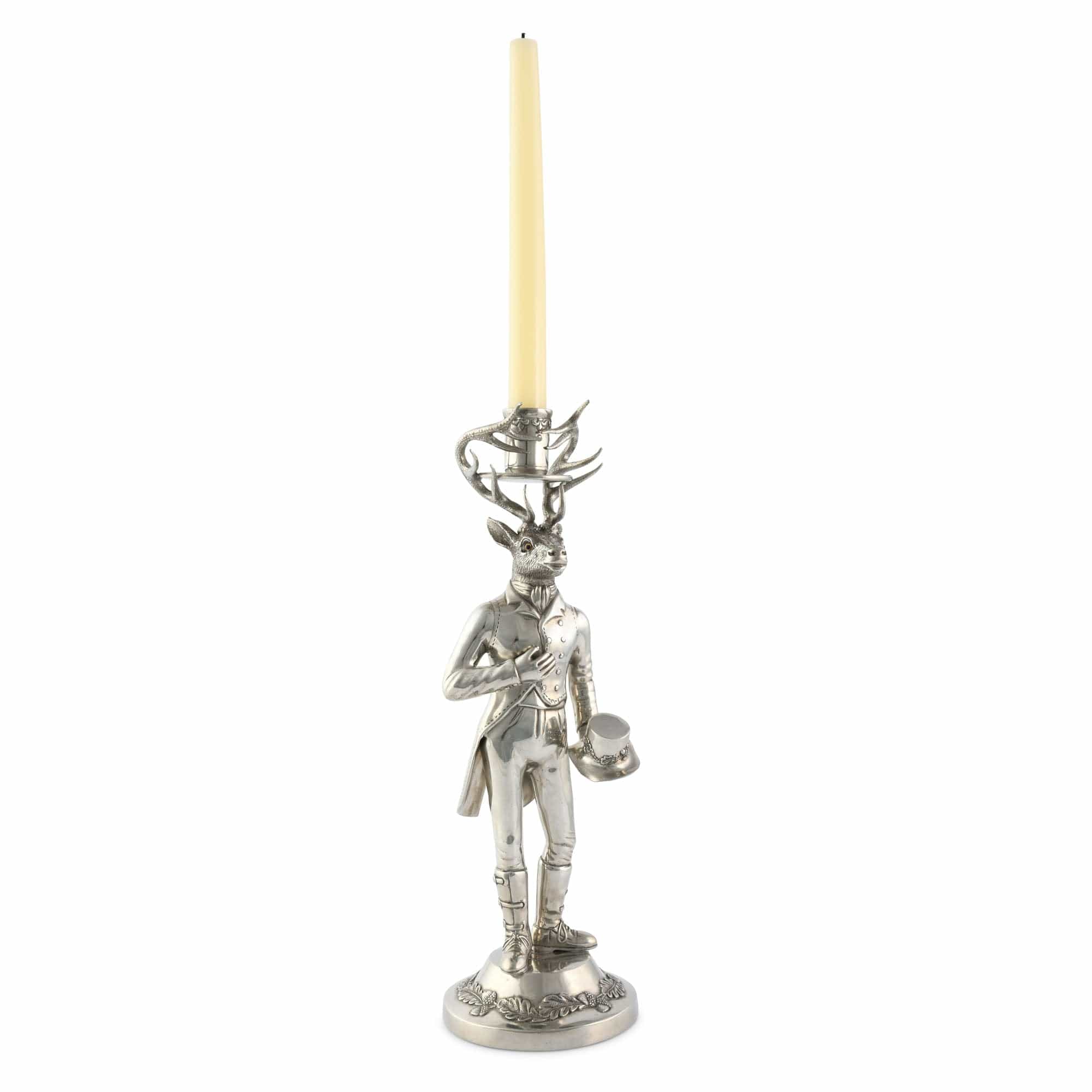 Gentleman Elk Tall Candlestick