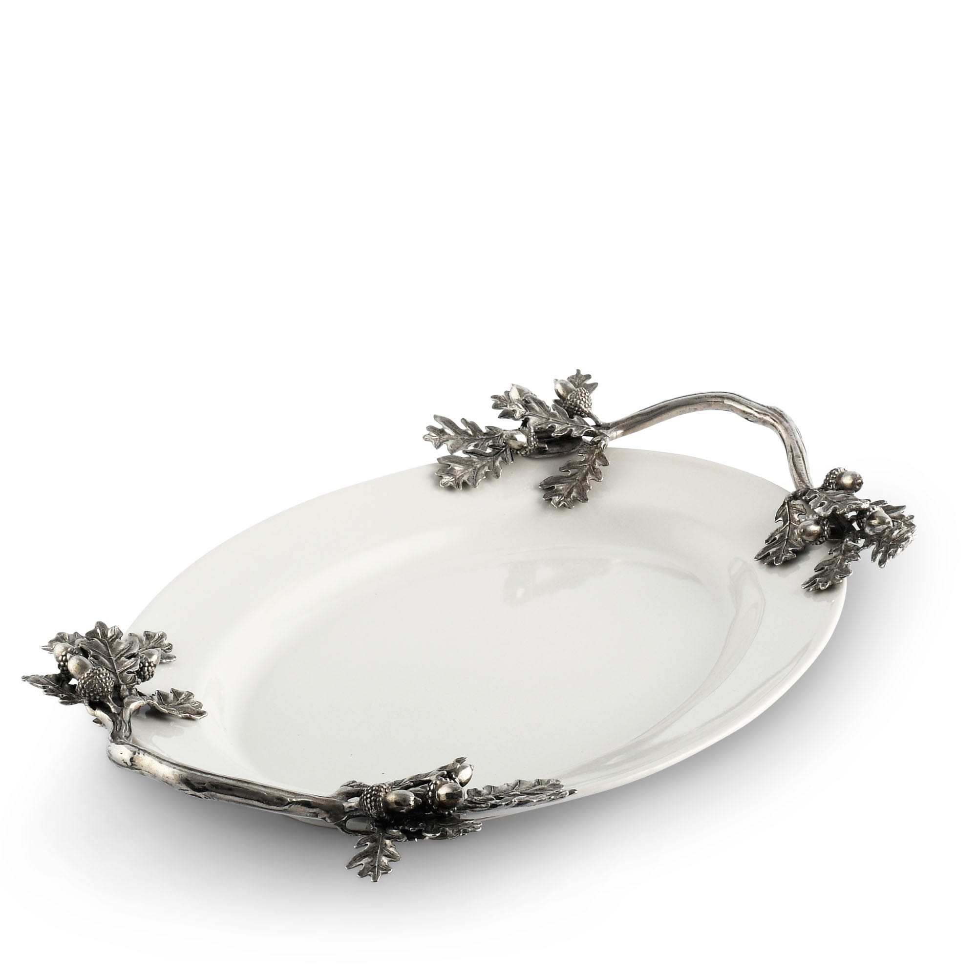 Acorn Oak & Leaf Stoneware Tray - Small