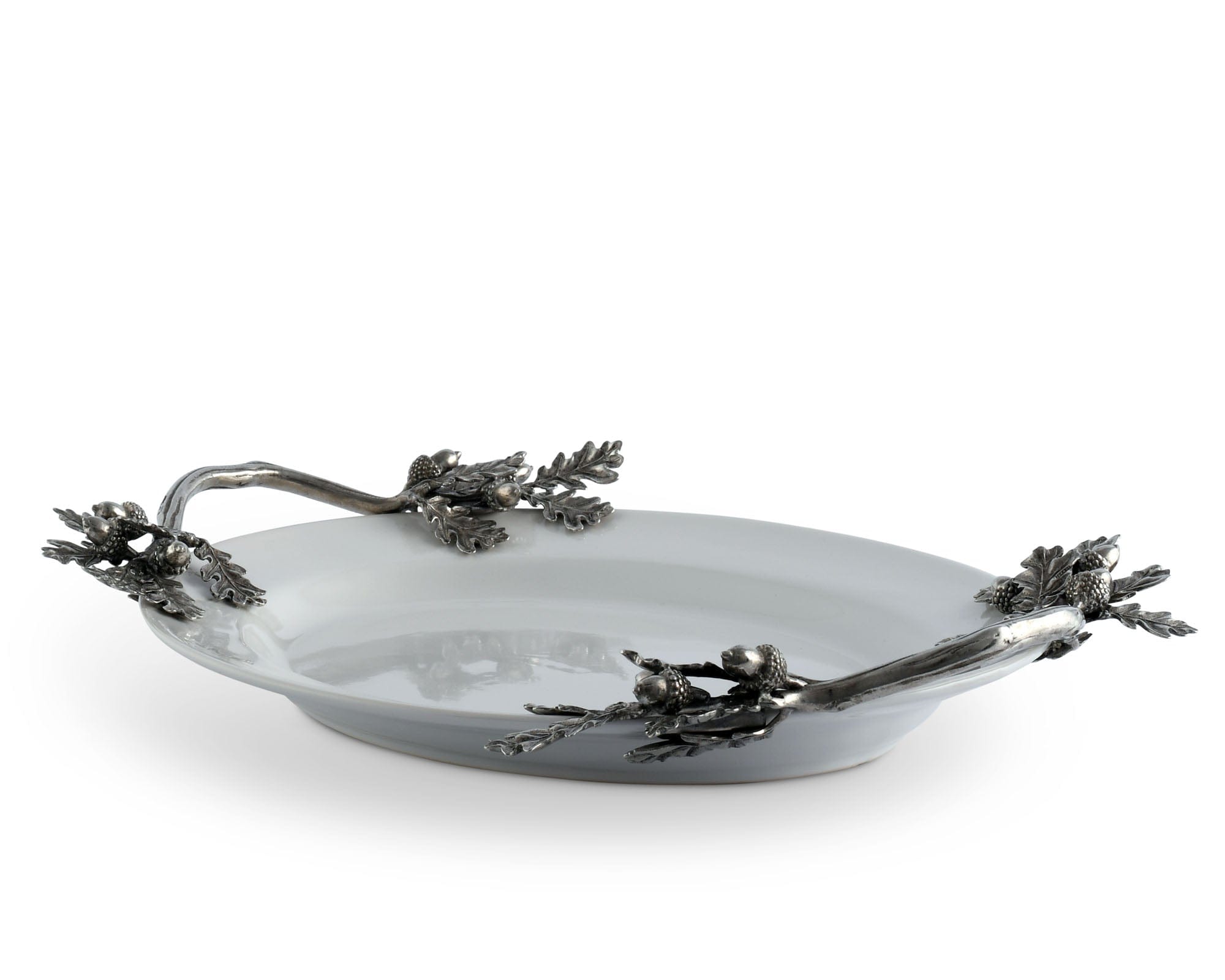 Acorn Oak & Leaf Stoneware Tray - Small