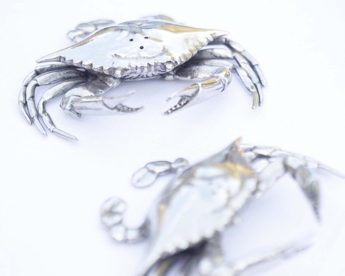 Pewter Blue Crabs Salt & Pepper Set