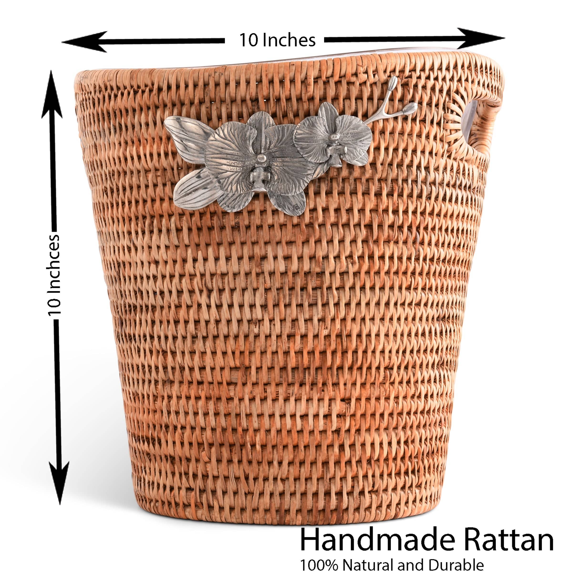 Orchids Hand Woven Wicker Rattan Champagne / Ice Bucket