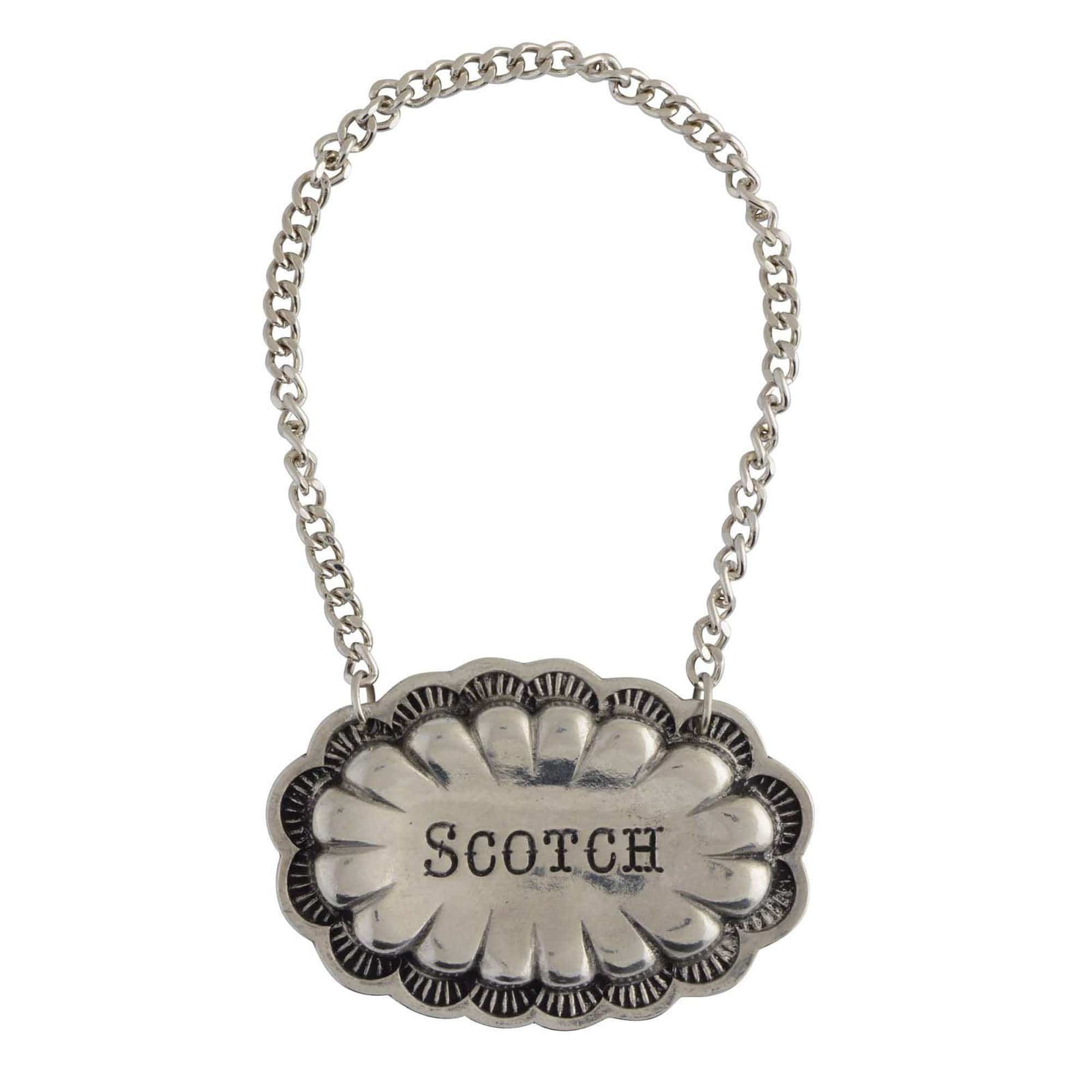 Pewter Western Decanter Tags