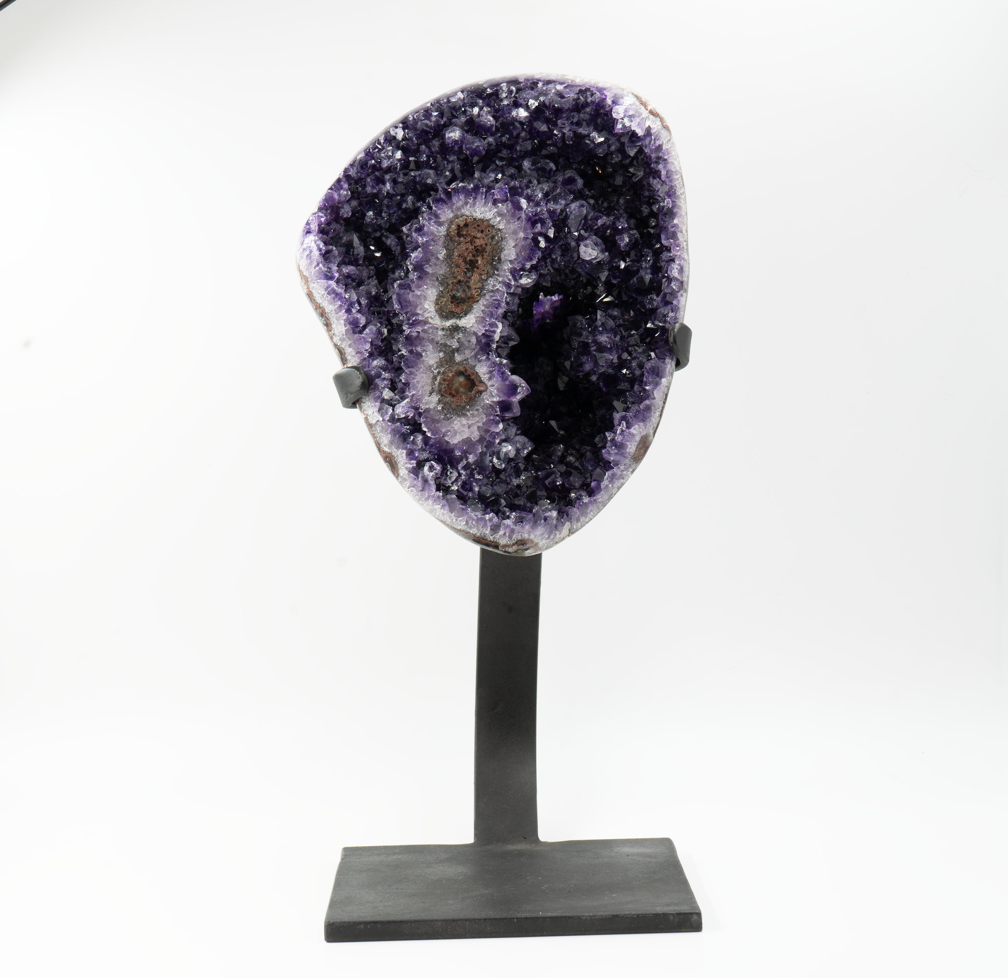 Amethyst with Stalactite Eyes on Stand