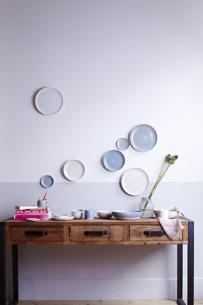 Shell Bisque Salad Plate Blue - Set of 4