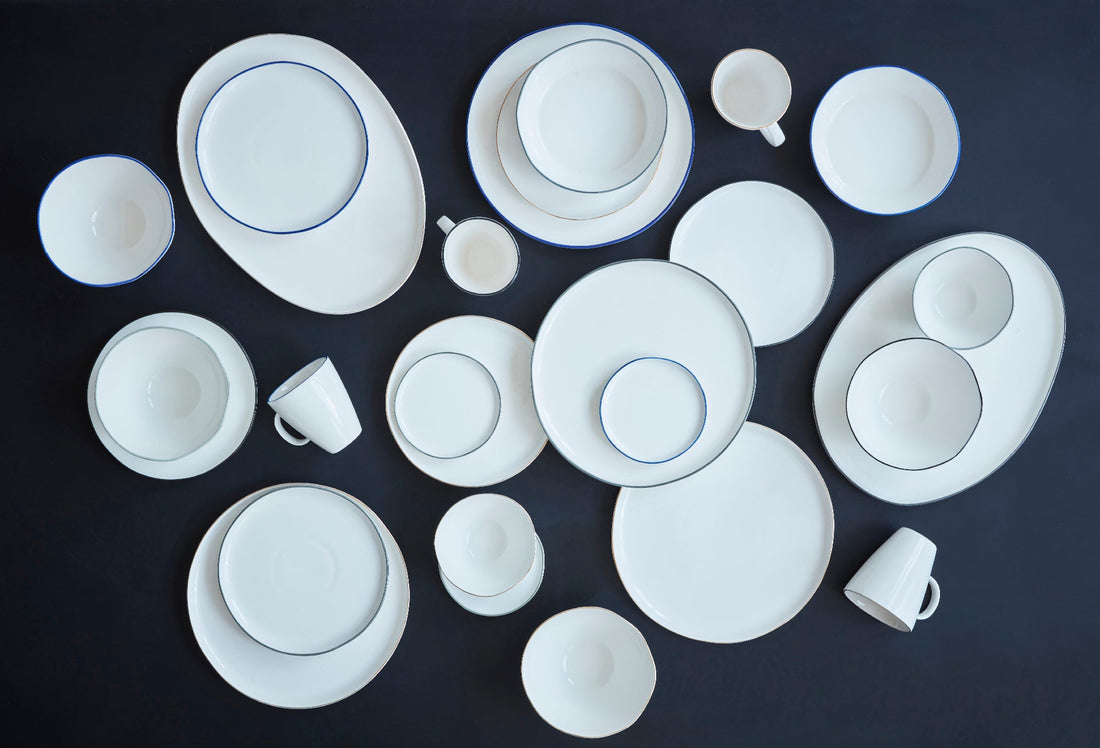 Abbesses Small Platter Gold Rim